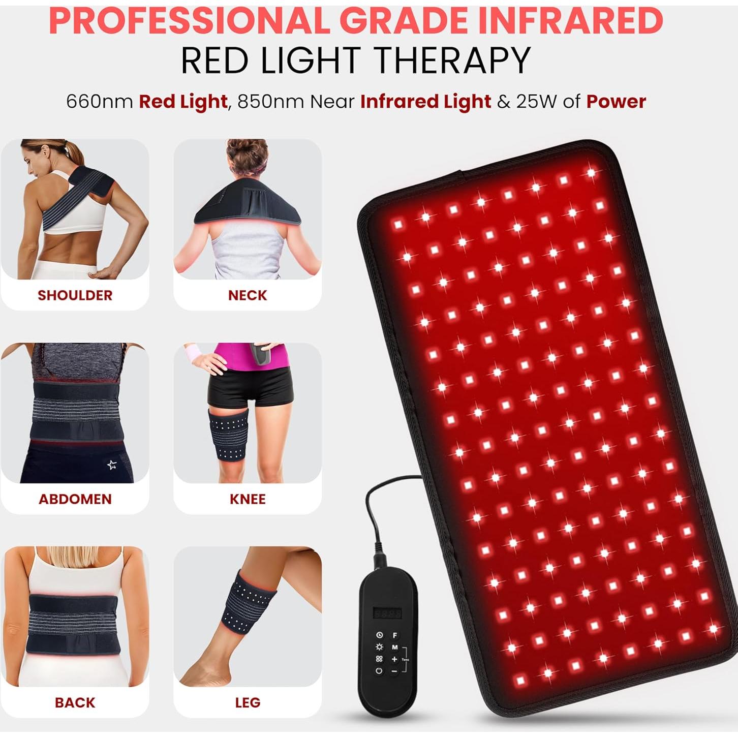 Cinturón de Terapia de Luz Roja JWAY 660nm y 850nm