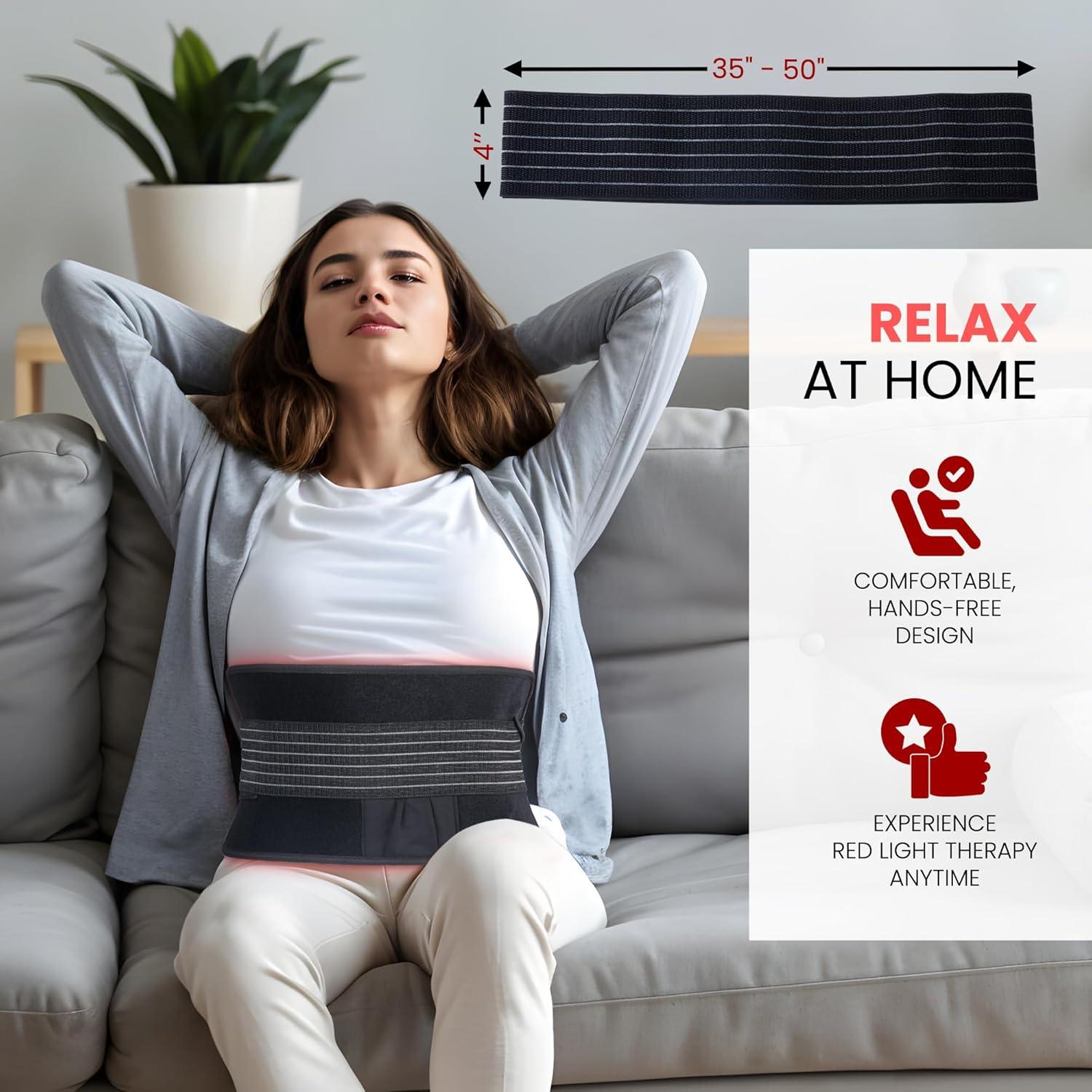 Cinturón de Terapia de Luz Roja JWAY 660nm y 850nm