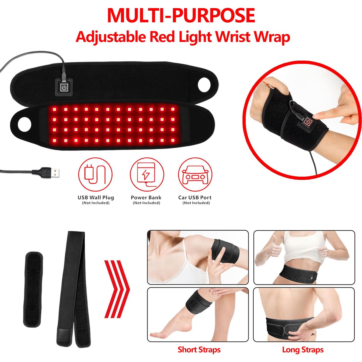 Cinturón de terapia de luz roja y infrarroja Topcupro 48 LEDs