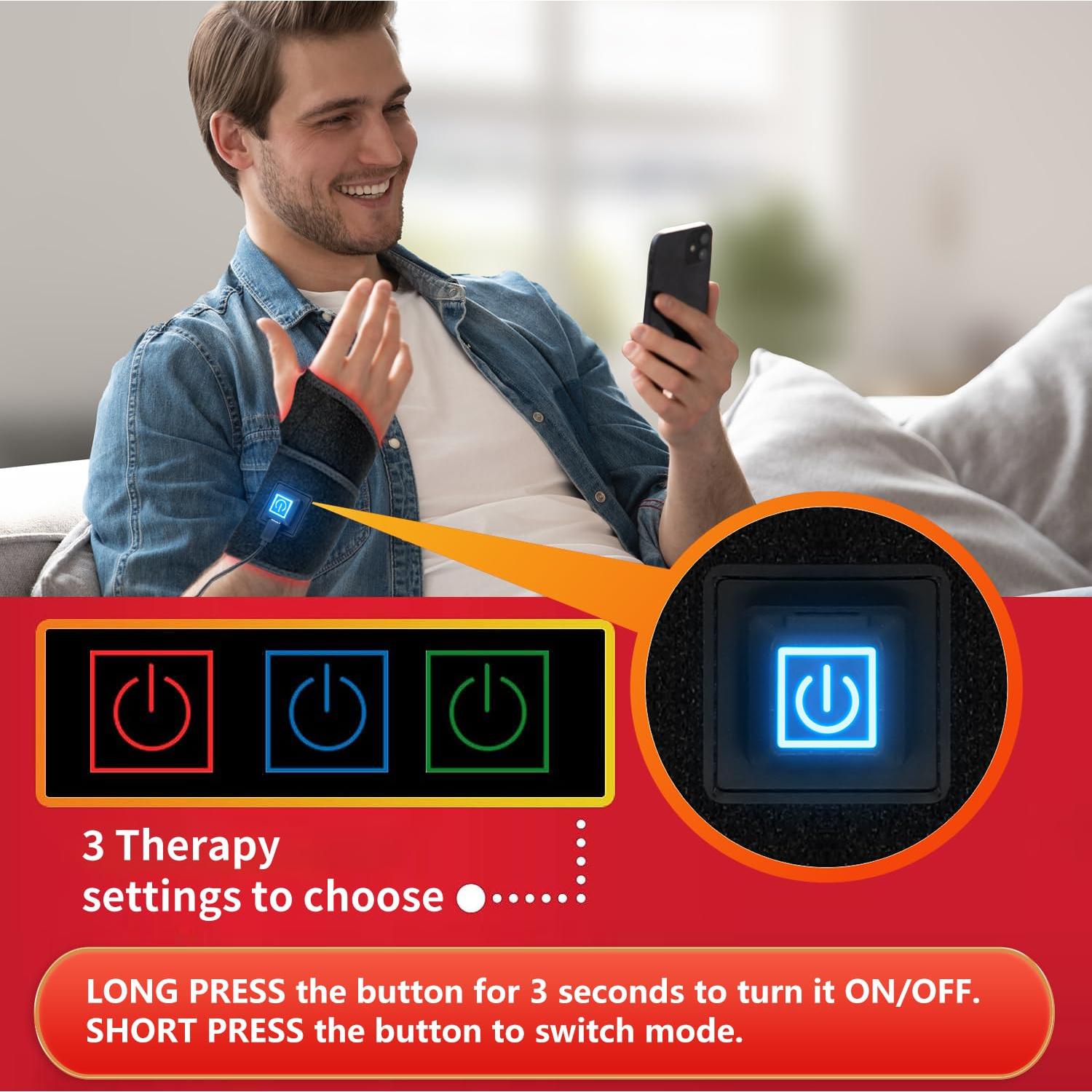 Cinturón de terapia de luz roja y infrarroja Topcupro 48 LEDs