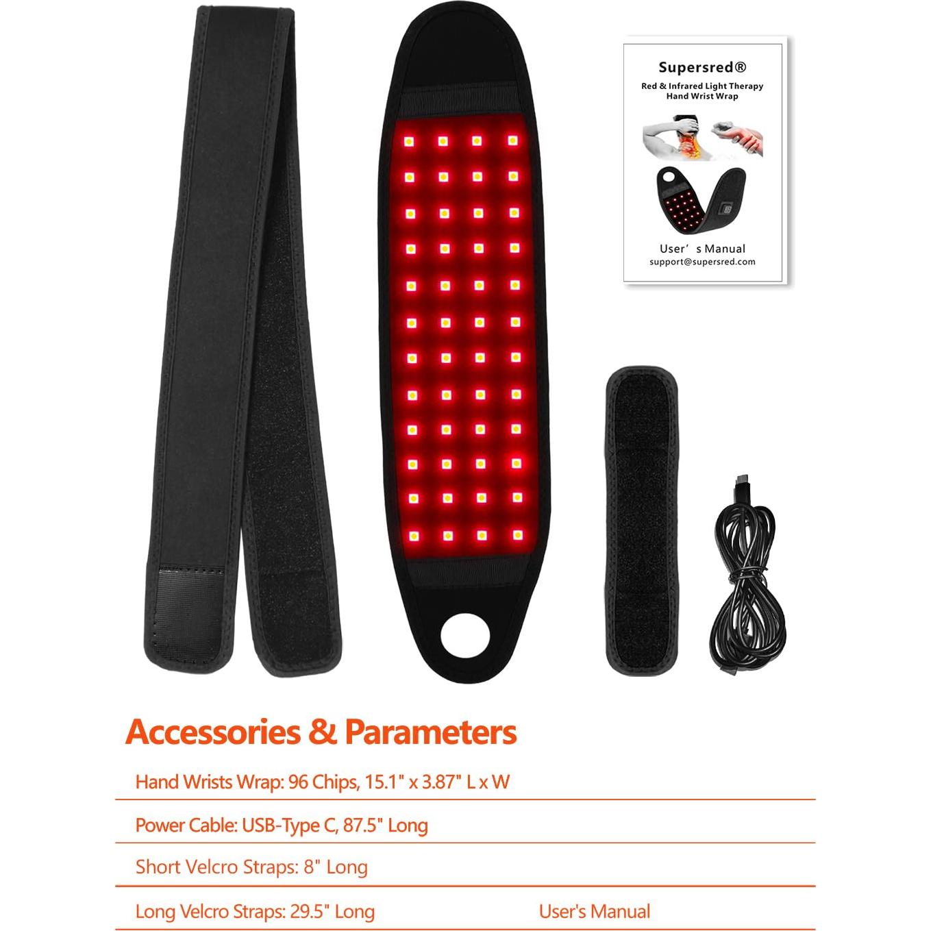 Cinturón de terapia de luz roja y infrarroja Topcupro 48 LEDs