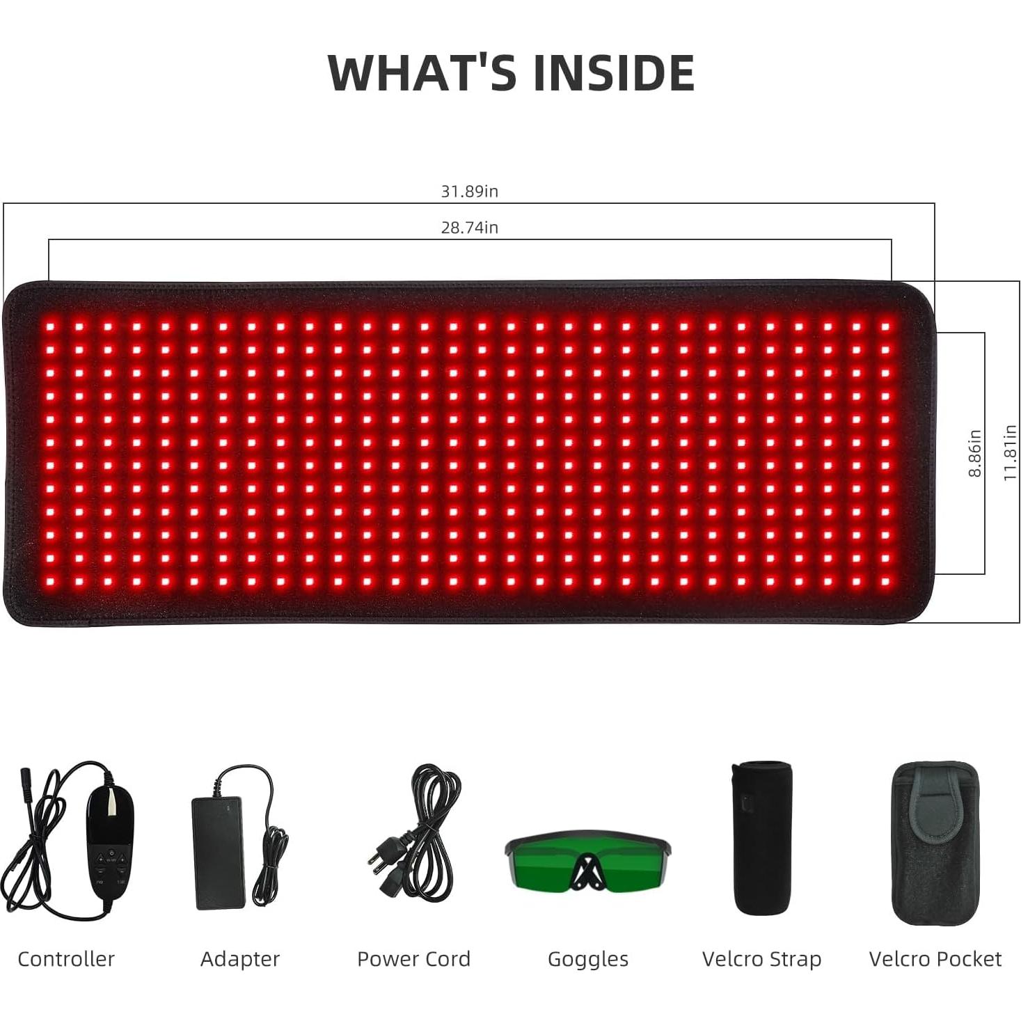 Alfombrilla Terapia Luz Infrarroja Roja Bonodave 80x29cm