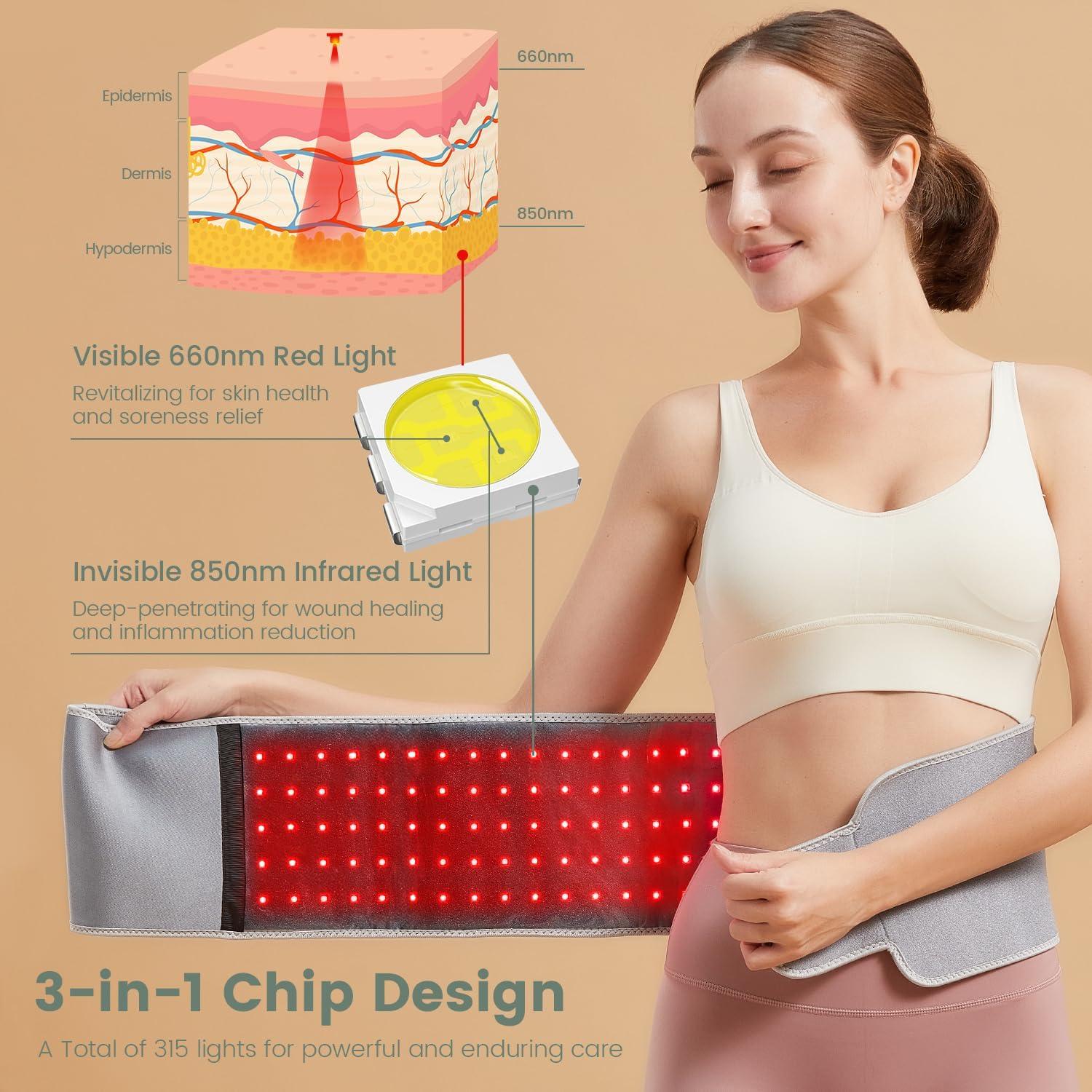 Cinturón de Terapia de Luz Roja eazfy pro 127x18cm