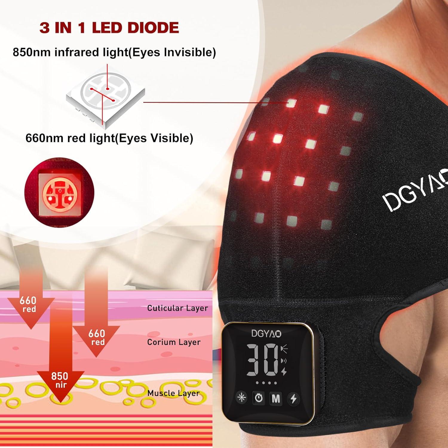 Terapia de Luz Roja Inalámbrica TUOB para Hombro 4000mAh