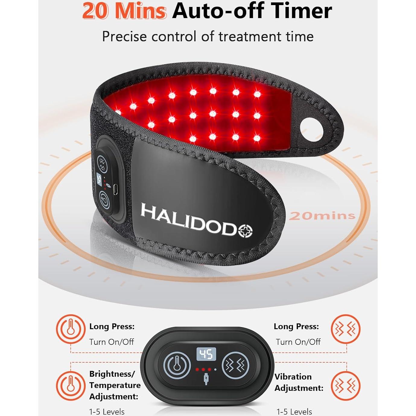 Envoltura Terapia Luz Roja HALIDODO para Muñeca 660nm