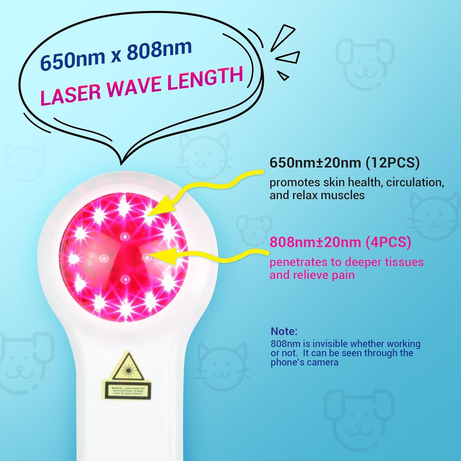 Dispositivo de Terapia con Láser Frío Mibest para Mascotas - Alivio Dolor Articulaciones y Músculos