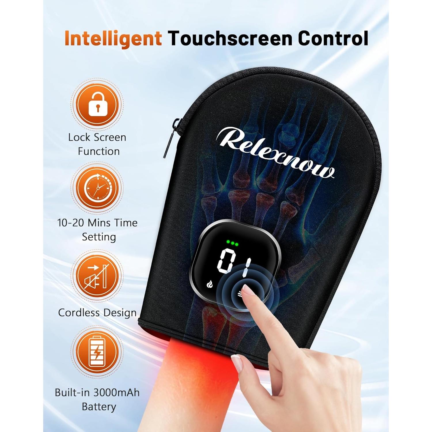 Guante Terapia Luz Roja Infrarroja RELEXNOW 660nm 850nm