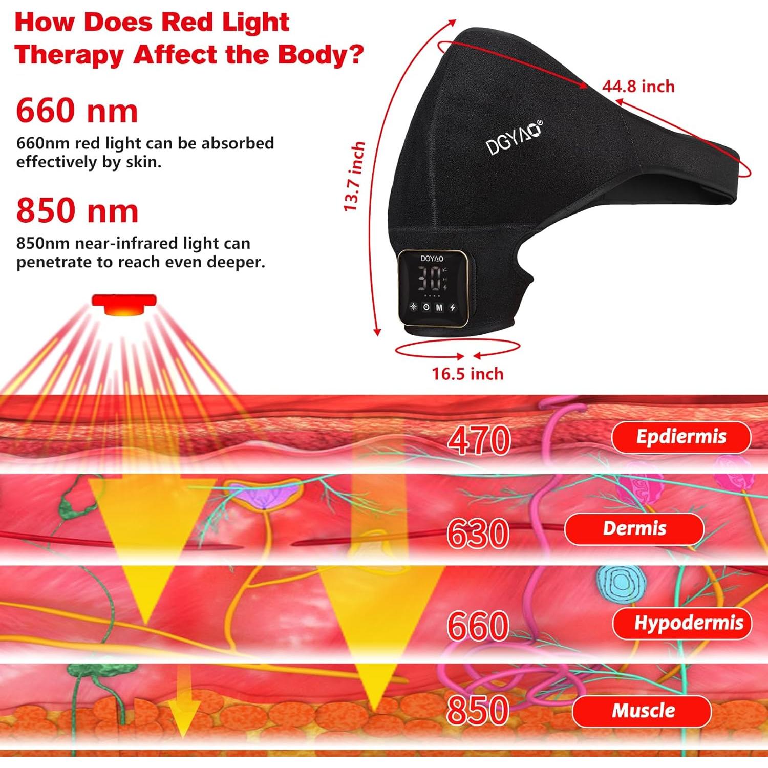 Terapia de Luz Roja Inalámbrica HAIYUE para Hombro 660/850nm