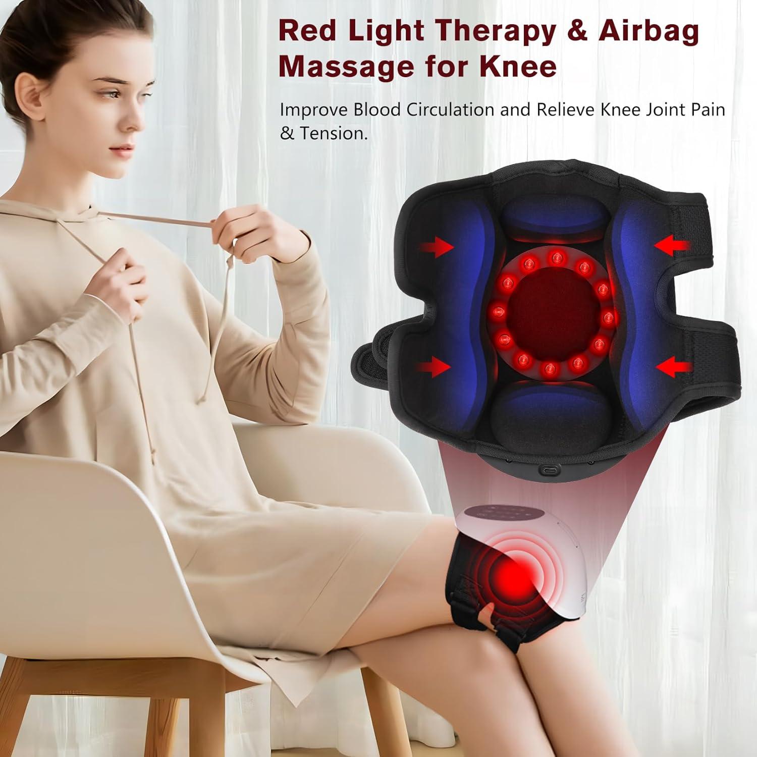 Masajeador de Rodilla Inalámbrico TUOB 4 en 1 con Calefacción