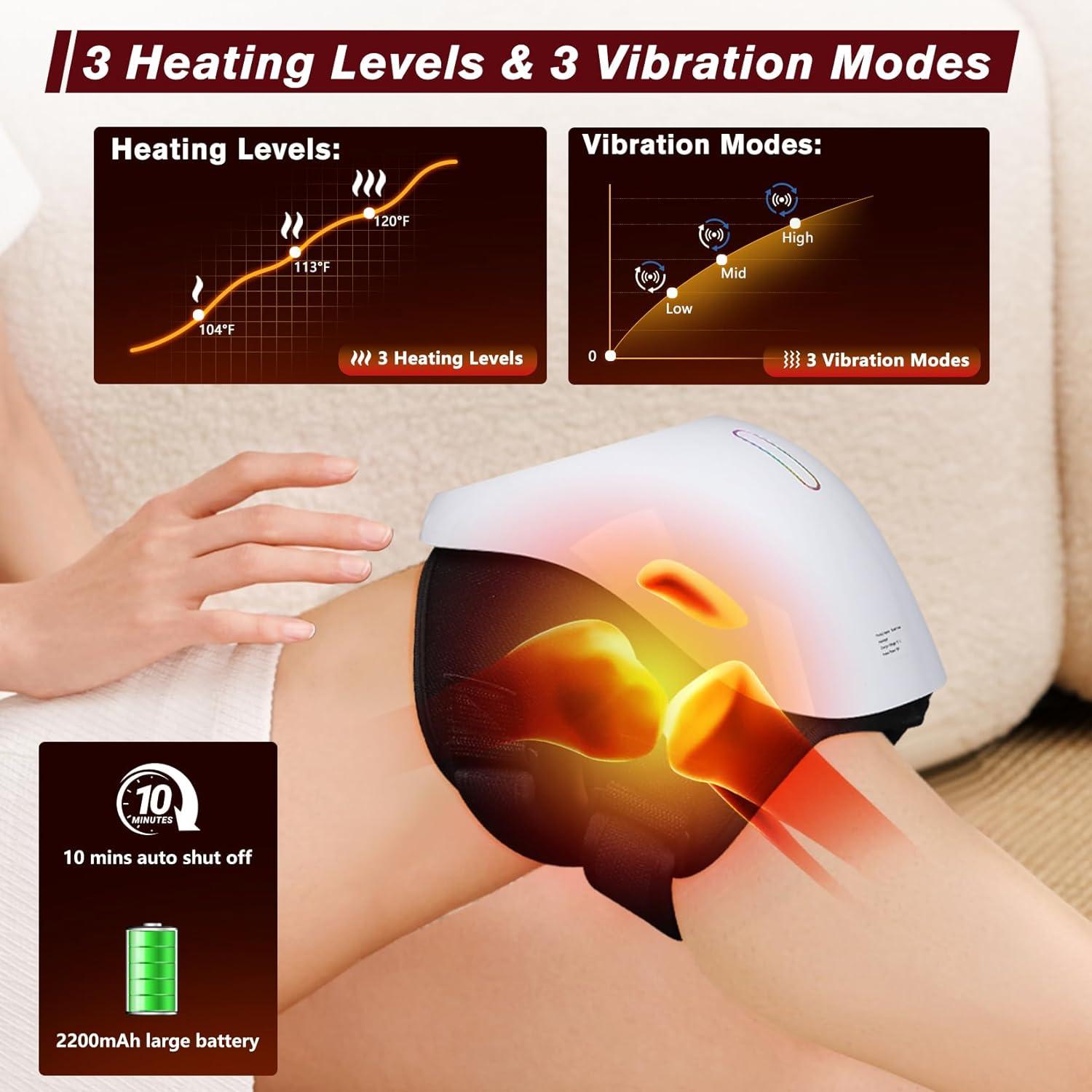 Masajeador de Rodilla Inalámbrico TUOB 4 en 1 con Calefacción