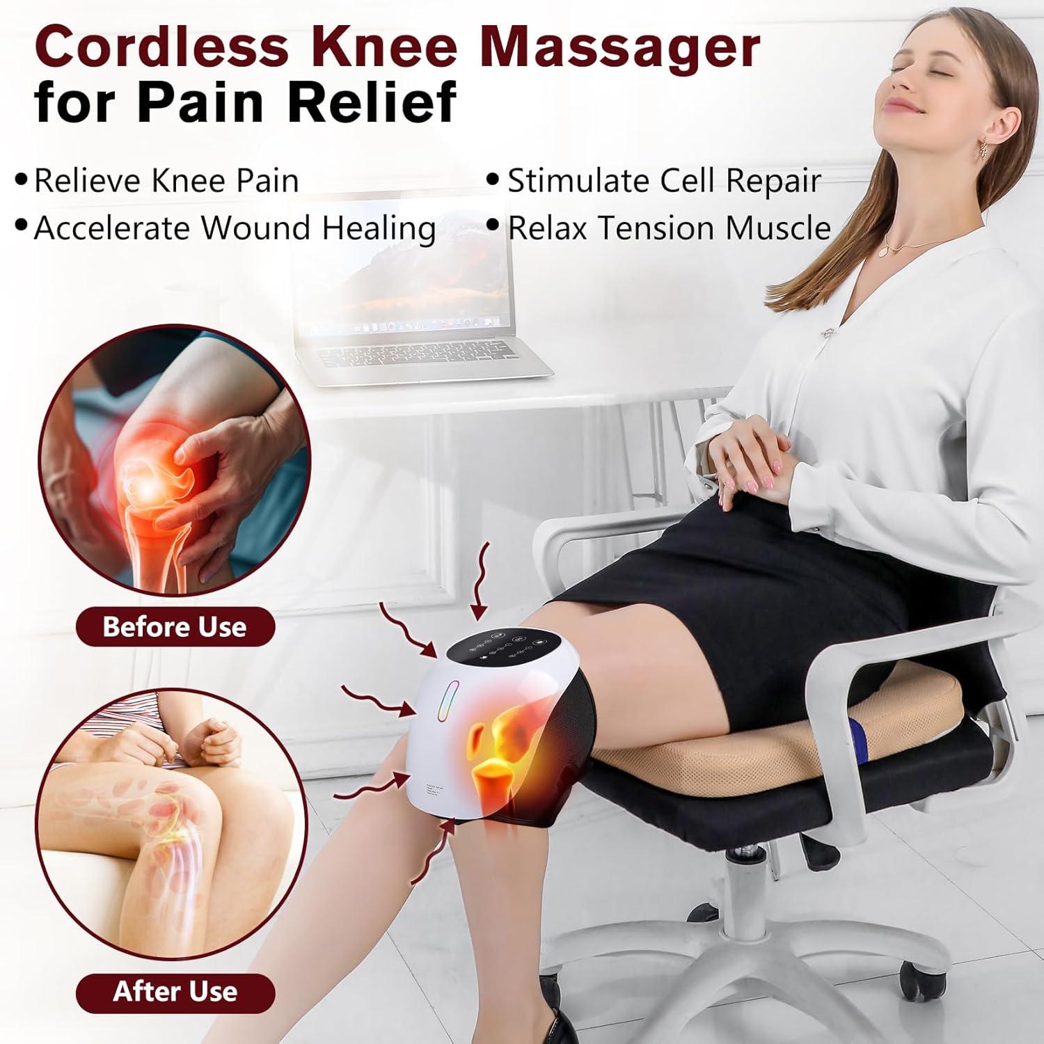 Masajeador de Rodilla Inalámbrico TUOB 4 en 1 con Calefacción