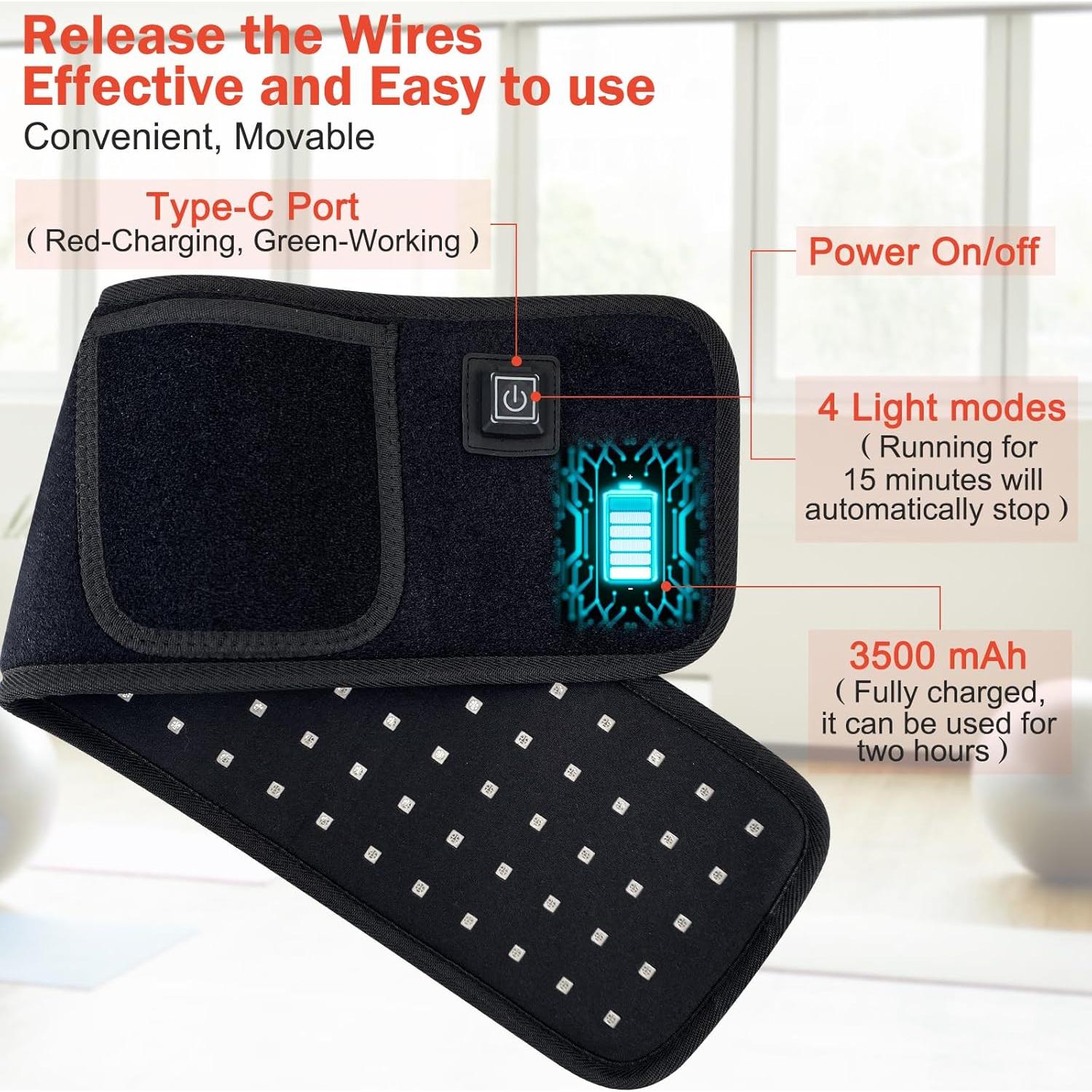 Cinturón de Terapia de Luz Roja Nail Girls 660nm 850nm