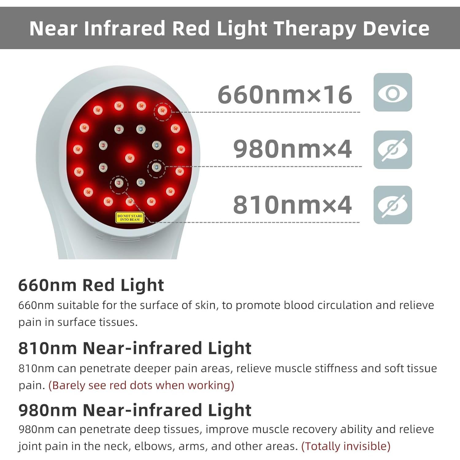 Máquina de Terapia de Luz Roja Frovab 4x980nm 4x810nm 16x660nm