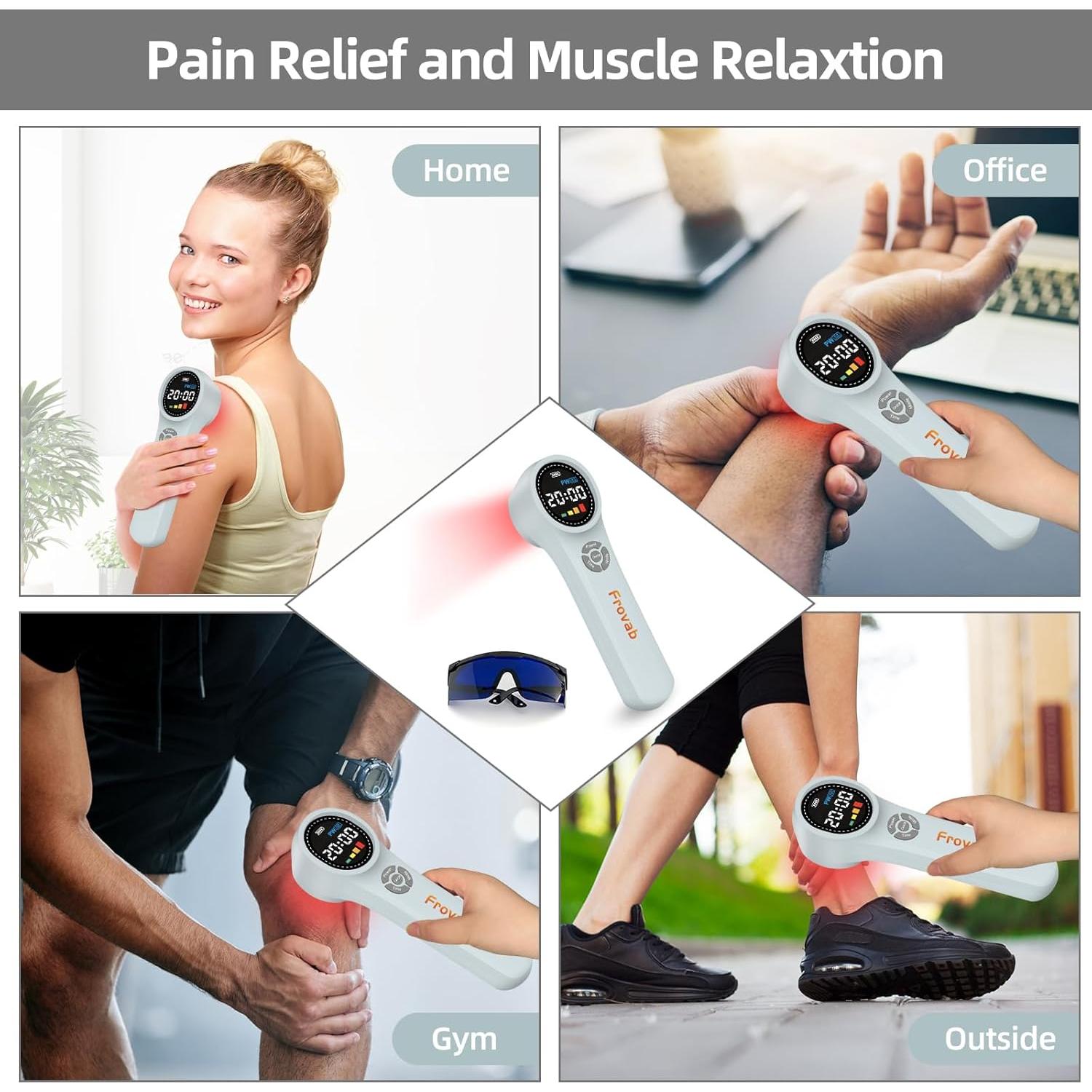 Máquina de Terapia de Luz Roja Frovab 4x980nm 4x810nm 16x660nm