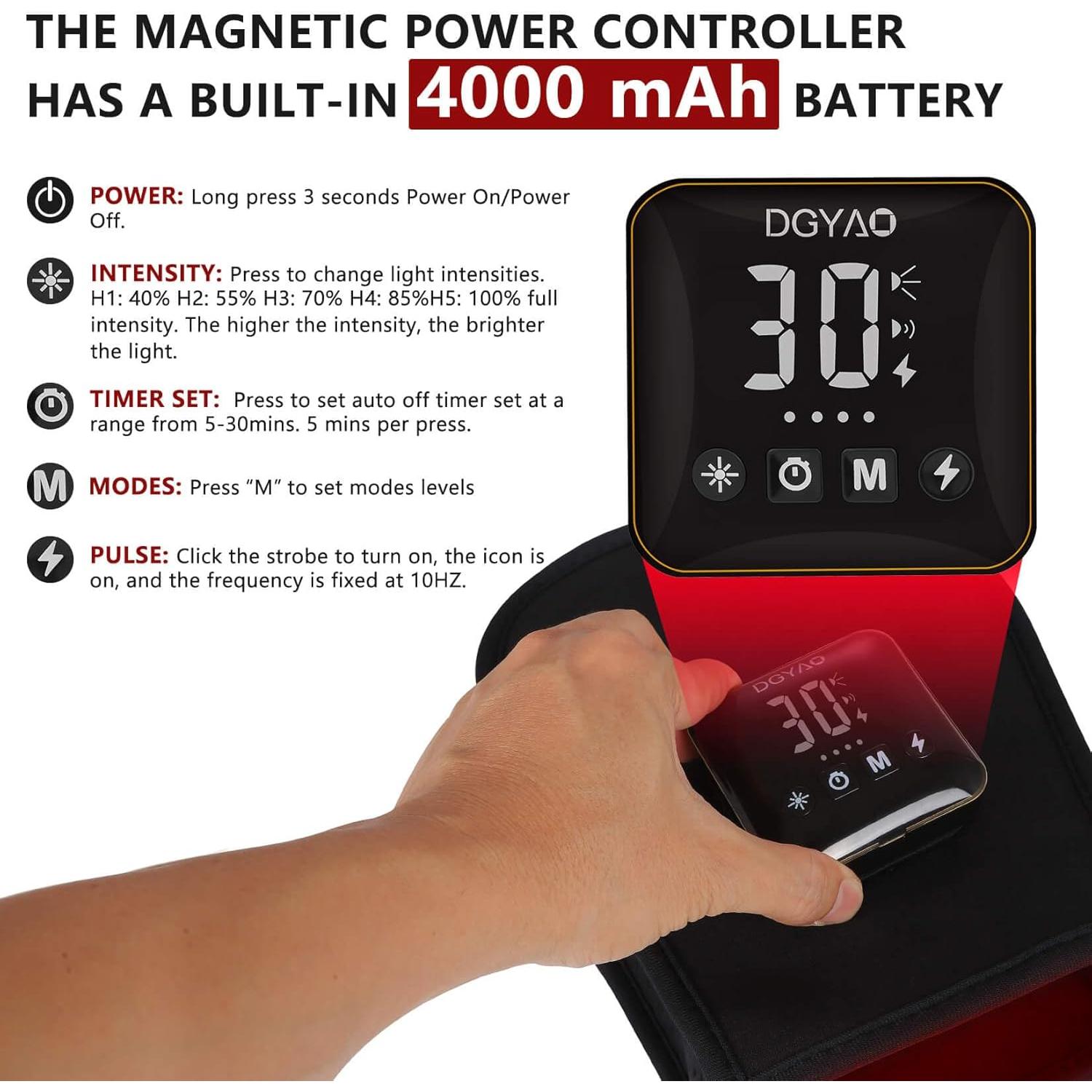 Guante Terapia Luz Roja D MAX Inalámbrico Alivio Dolor Mano