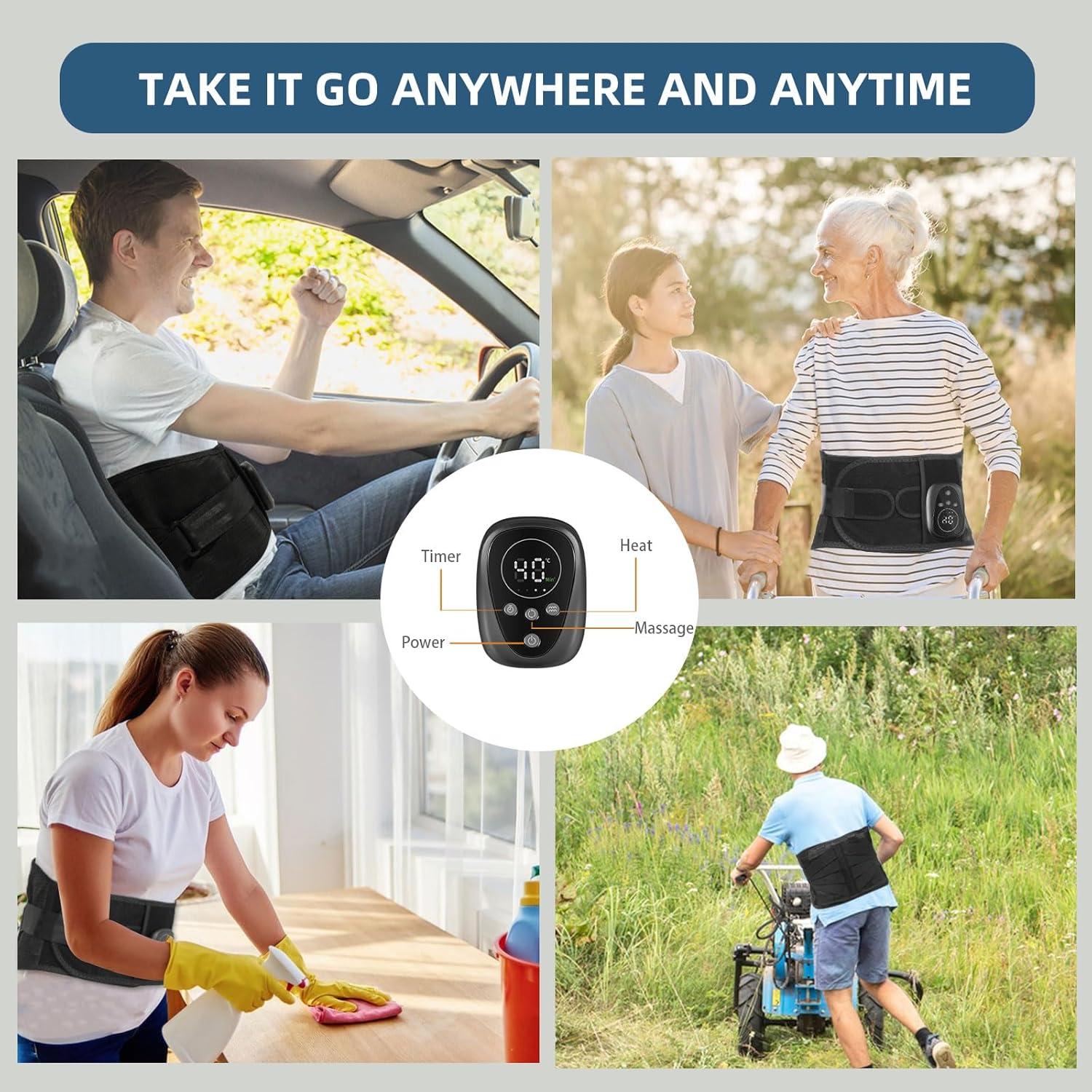 Faja de Masaje HONGJING con Calor y Soporte Lumbar M