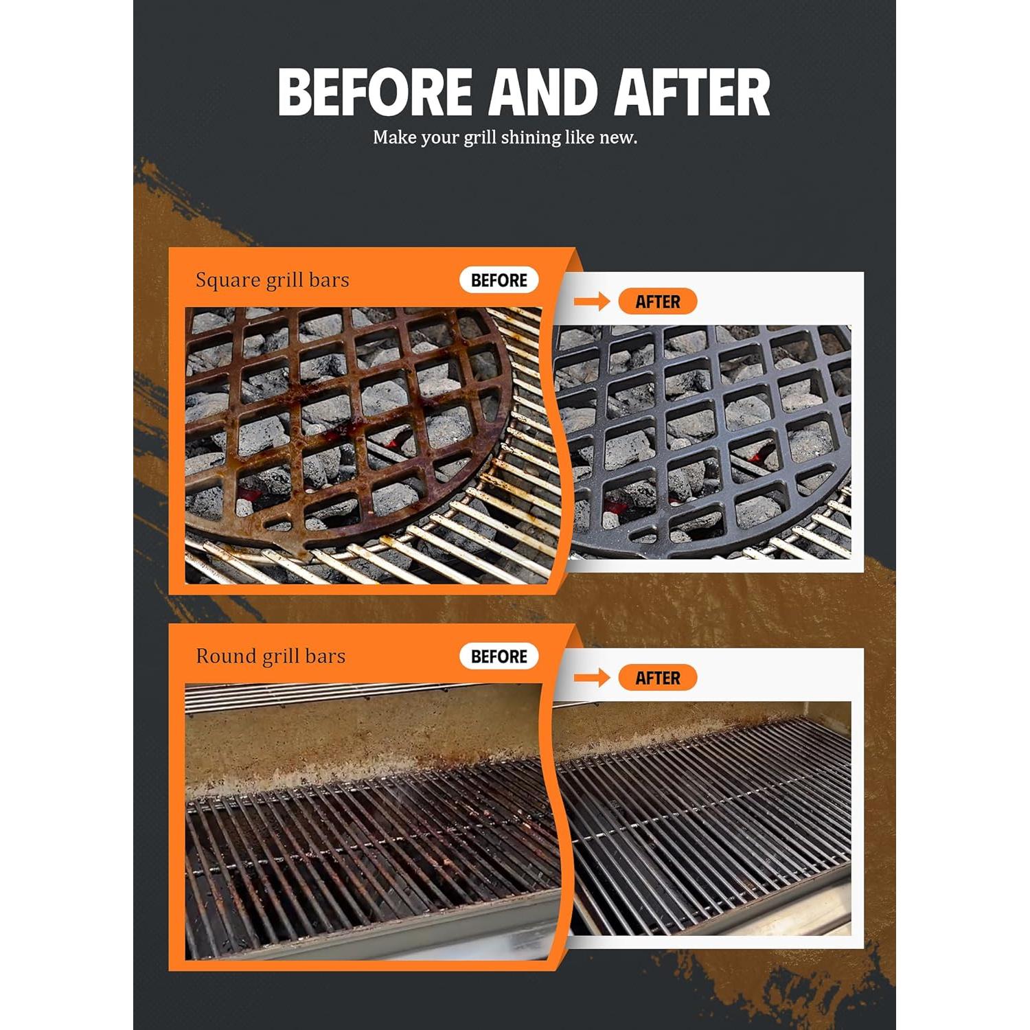 Cepillo Limpiador de Parrilla MEKER con 5 Repuestos