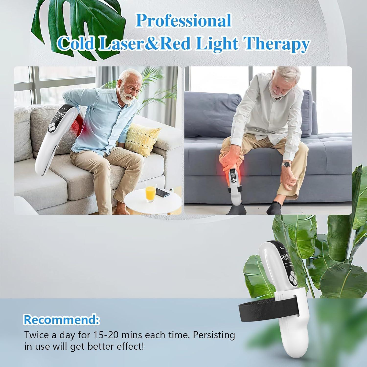 Dispositivo de Terapia con Láser Frío KTS 2024 Alivio Dolor 808nm 650nm