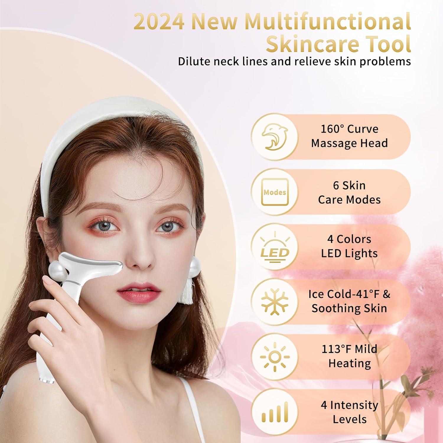 Masajeador Facial Li-Tek T-TPML-100 Luz Roja y Azul