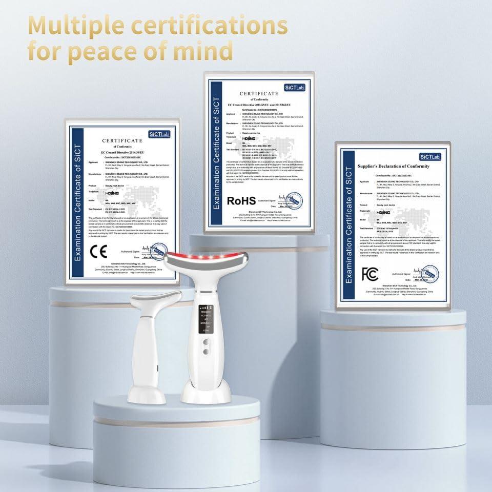 Masajeador Facial Li-Tek T-TPML-100 Luz Roja y Azul