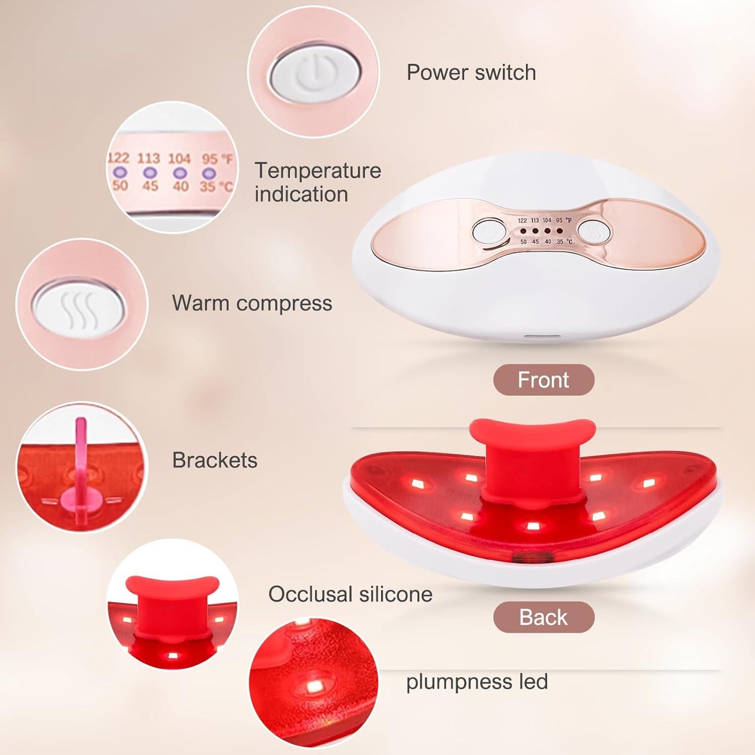 Dispositivo Aumento de Labios Ikedon Luz Roja 2 en 1