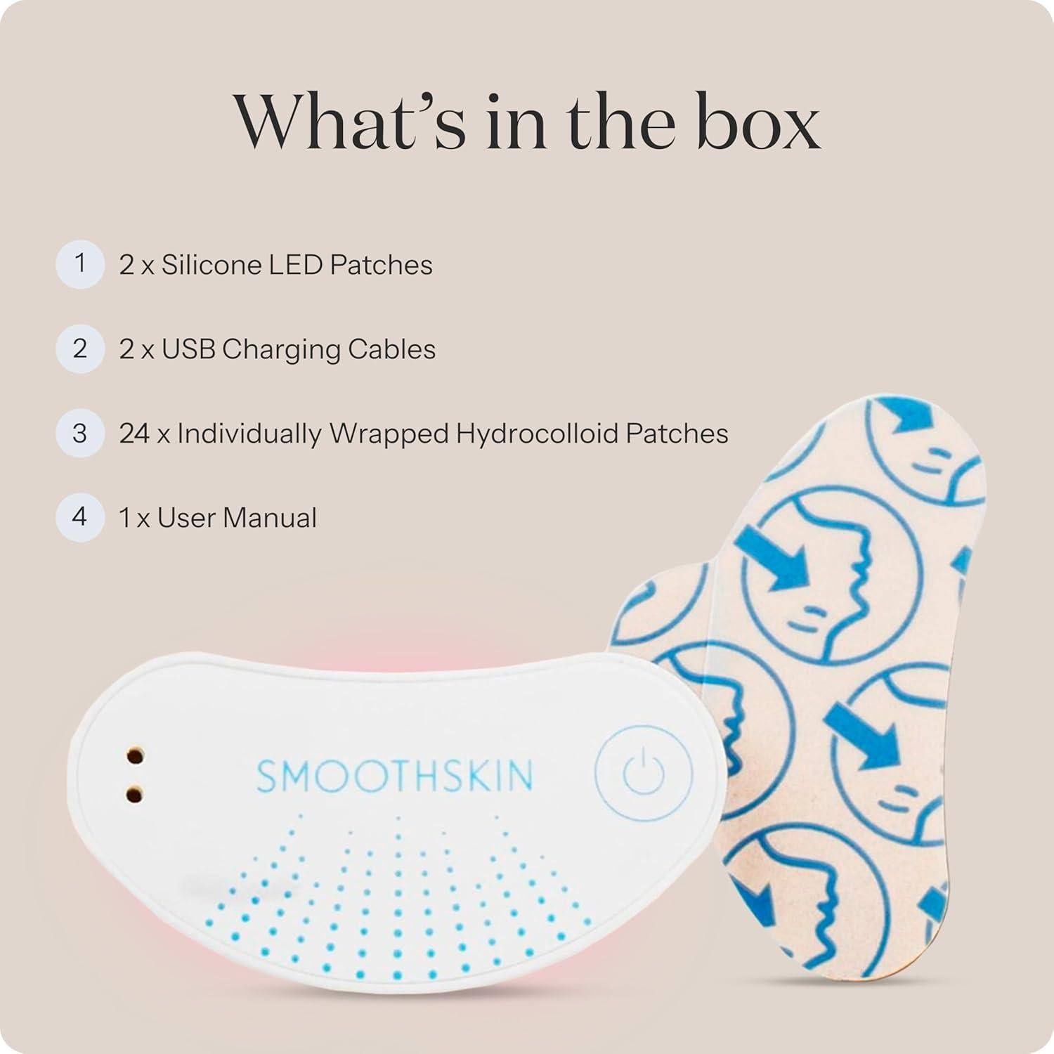 Dispositivo Terapia Luz Roja SmoothSkin para Ojos 24 Parches