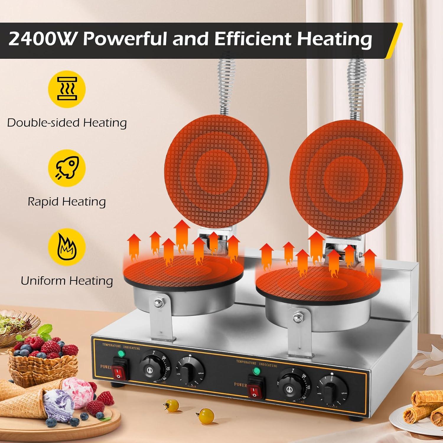 Máquina de Conos de Helado Dyna-Living Doble Cabeza 2400W