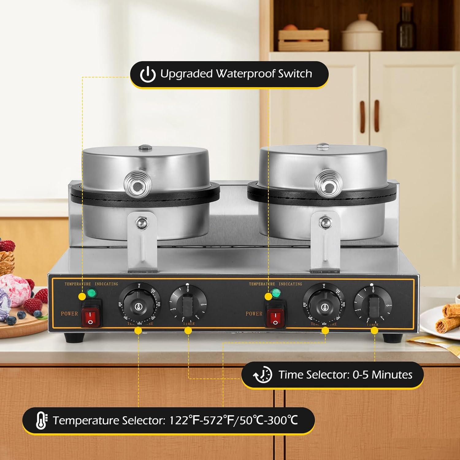 Máquina de Conos de Helado Dyna-Living Doble Cabeza 2400W