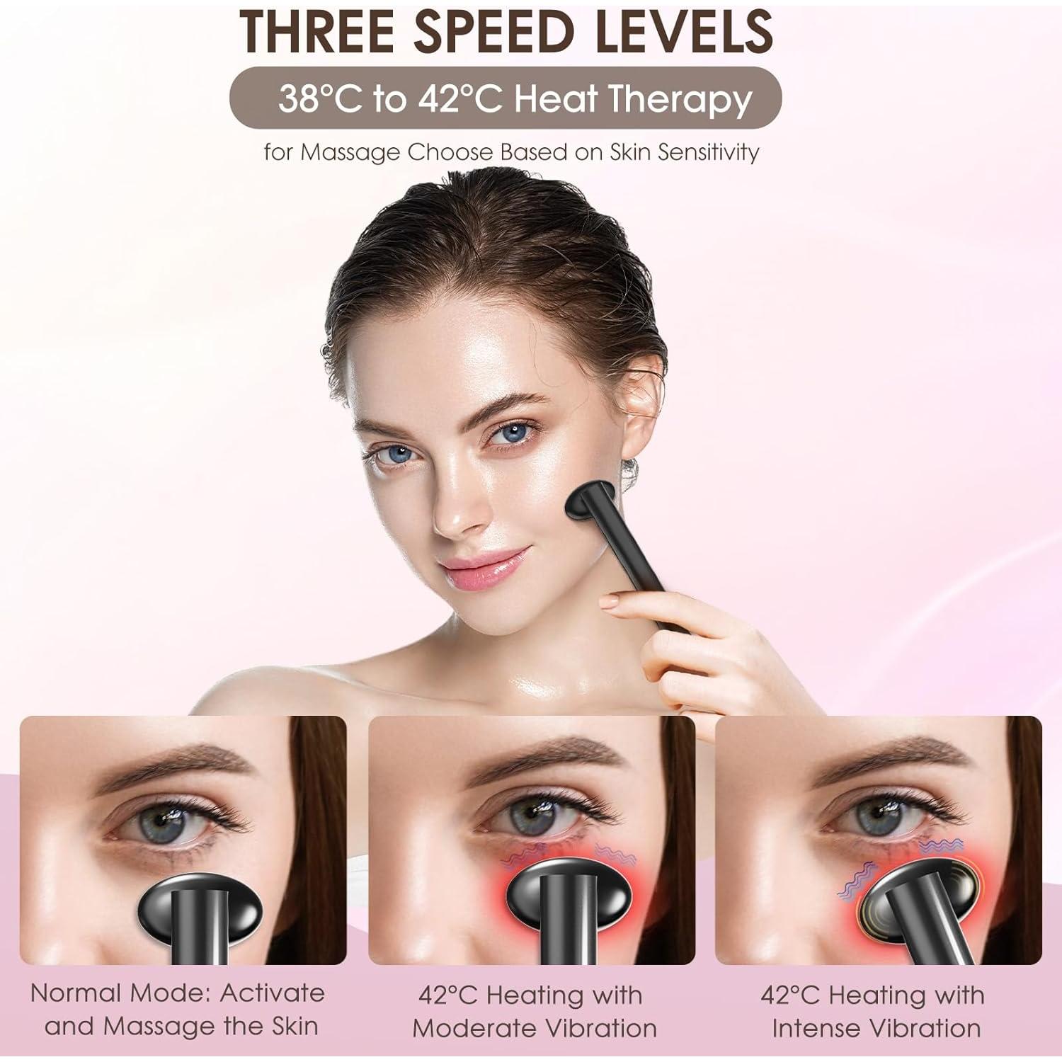 Terapia de Luz Roja Facial OUJEALEE 9-en-1 Masajeador LED