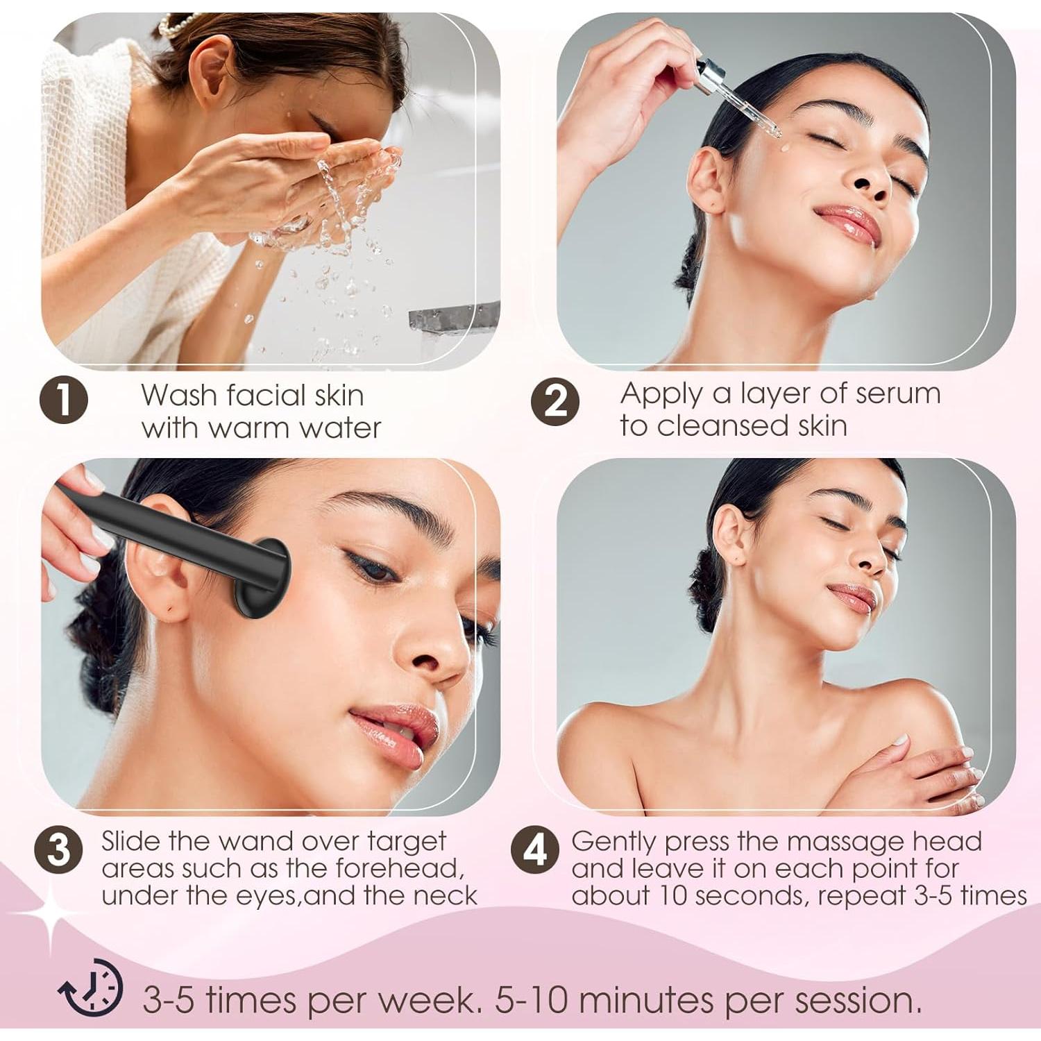 Terapia de Luz Roja Facial OUJEALEE 9-en-1 Masajeador LED