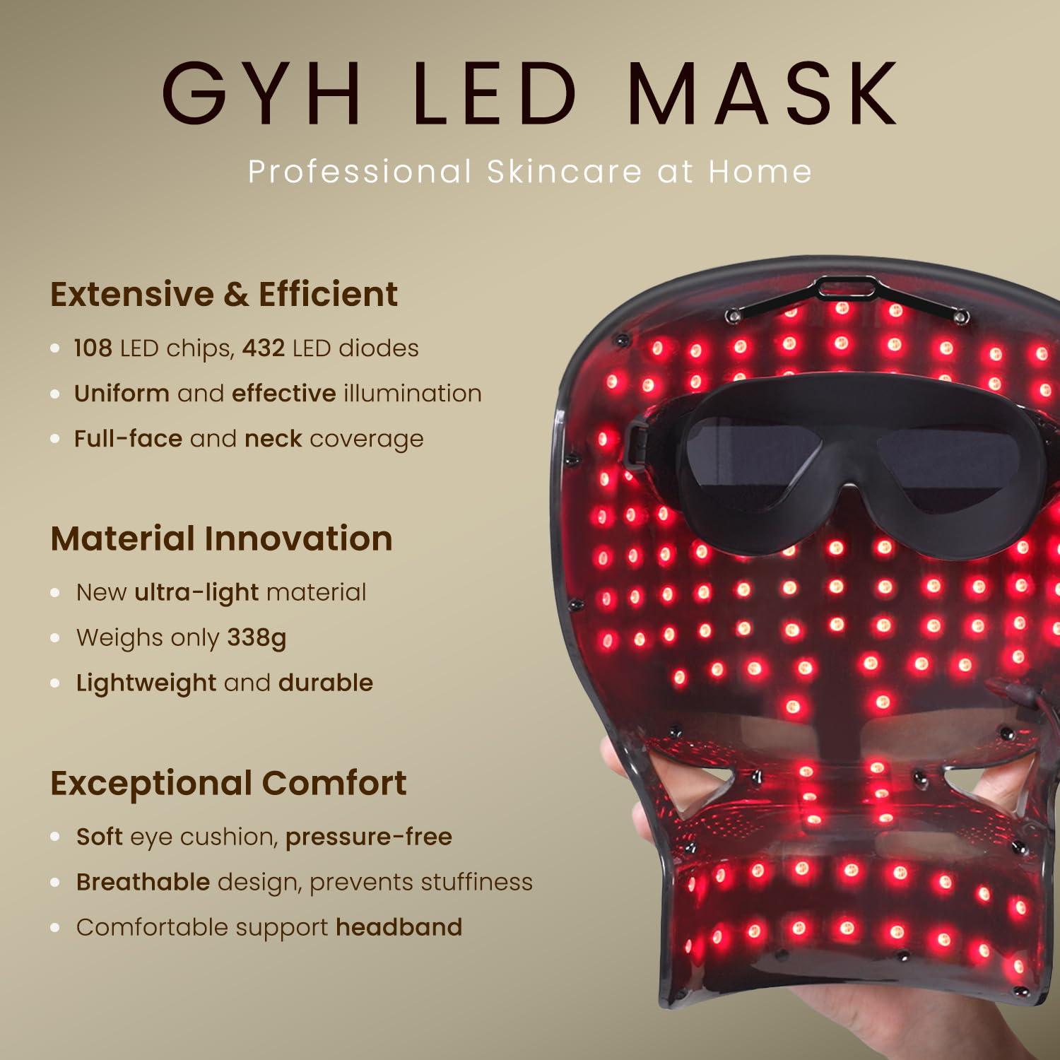 Máscara LED de Terapia de Luz GYH Premium-S 8 Colores 2950mAh