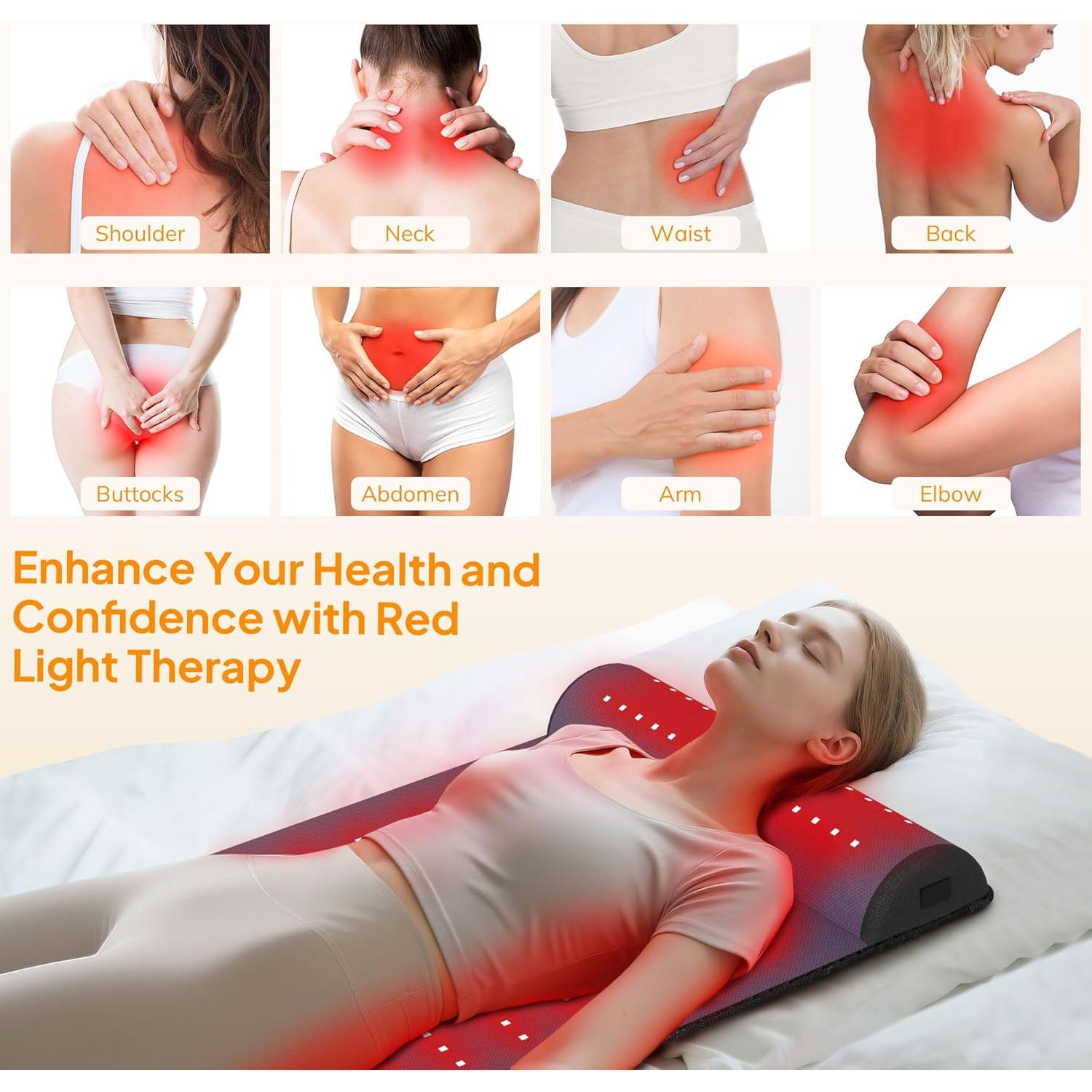 Alfombra de Terapia de Luz Roja LANSSPARIE 90x48cm con Soporte