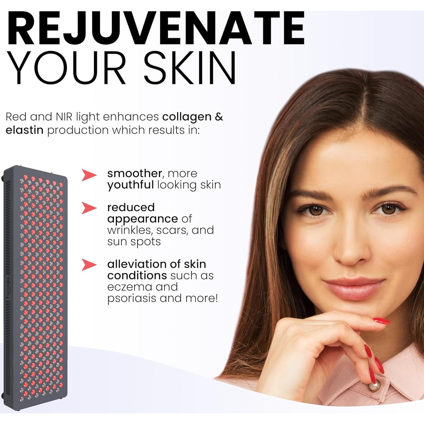 Terapia de Luz Roja Hooga HG500 100 LEDs 660nm 850nm