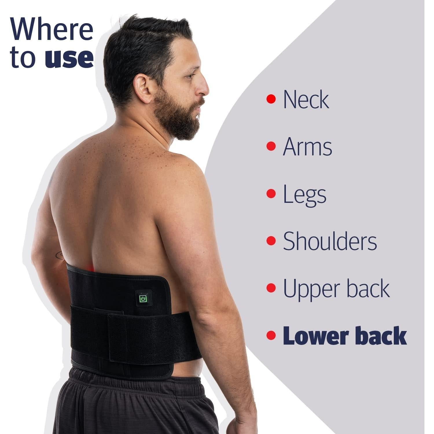 Cinturón Terapia Luz Roja Curalight 660nm 850nm Alivio Dolor