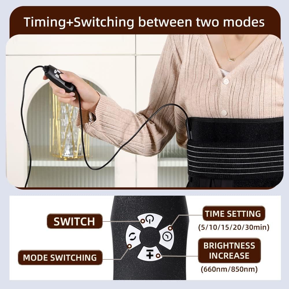 Cinturón Terapia Luz Roja Infrarroja QUENCHY 660nm 850nm