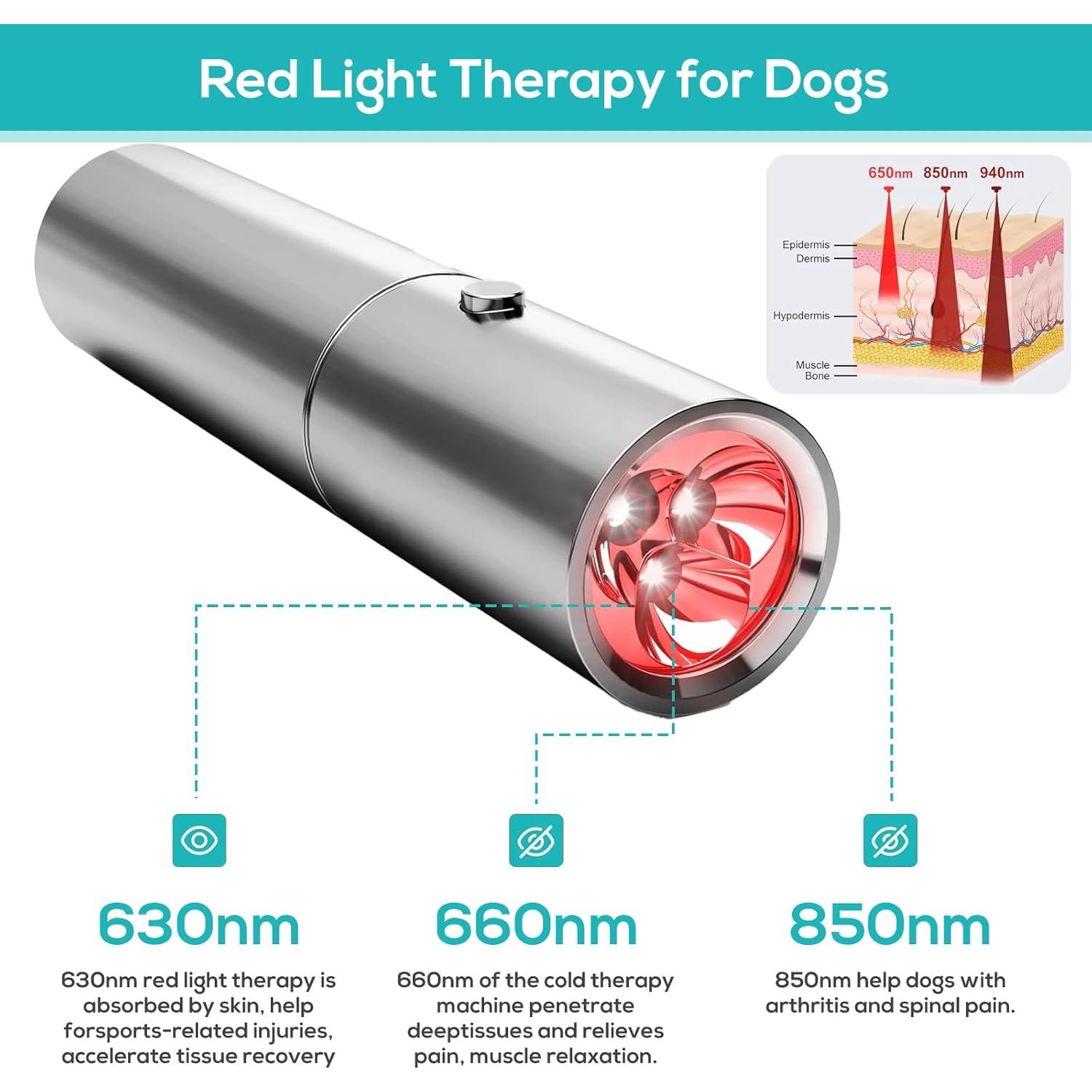 Terapia de Luz Roja Vicmama RXZER23 para Perros y Gatos