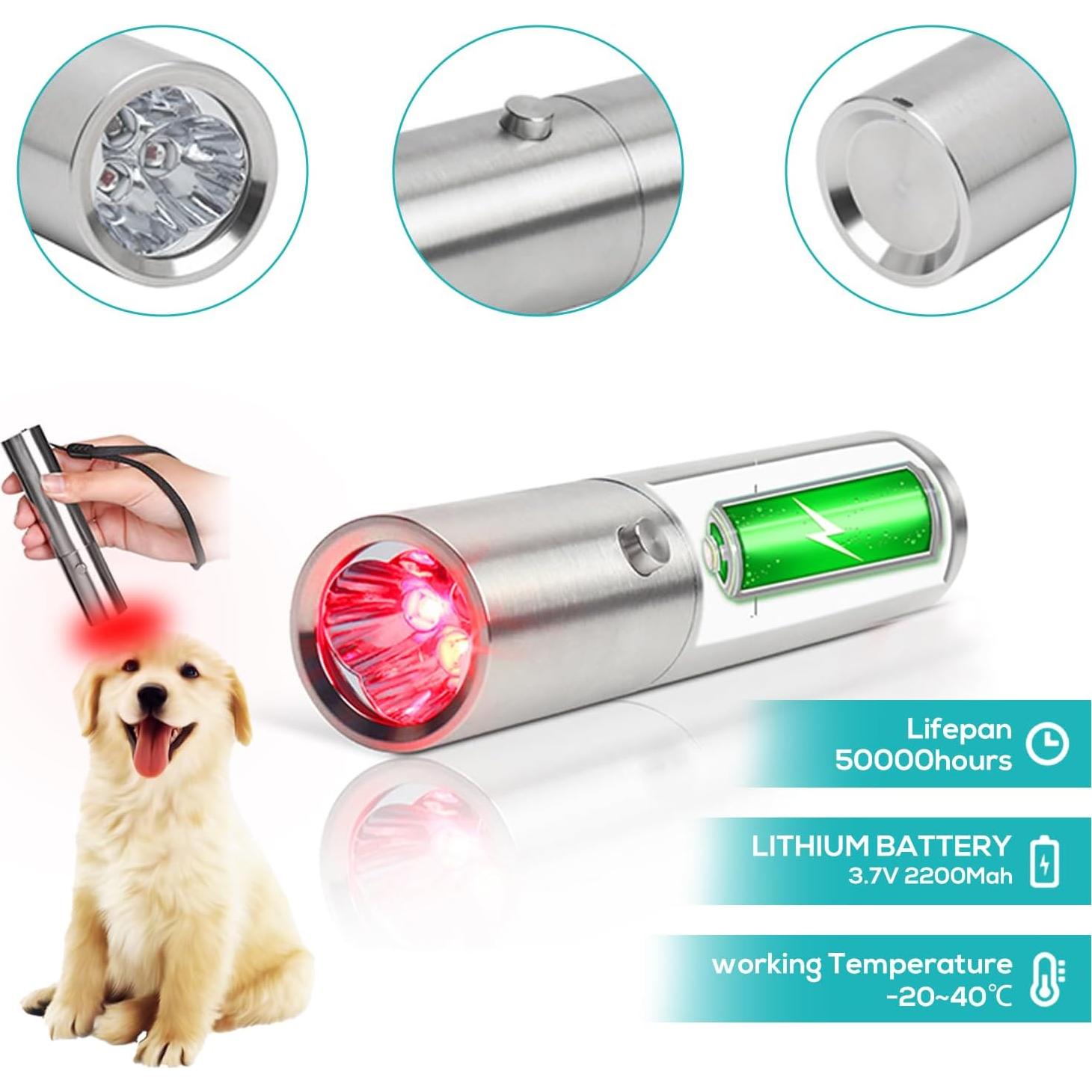 Terapia de Luz Roja Vicmama RXZER23 para Perros y Gatos
