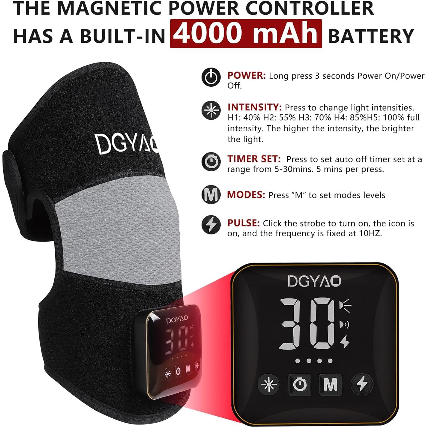 Terapia de Luz Roja Inalámbrica DGQY para Rodilla 660nm 850nm