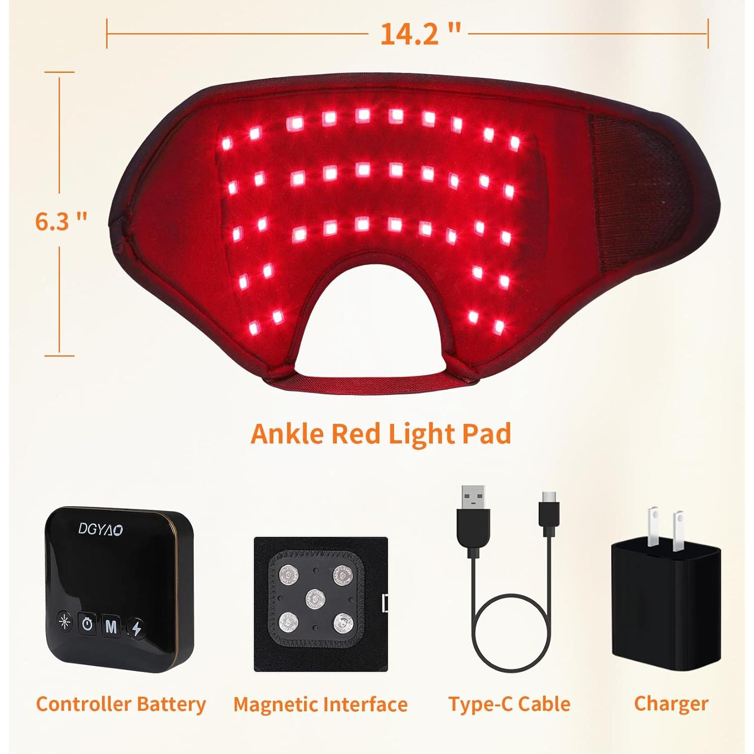 Terapia de Luz Roja TUOB para Alivio de Dolor en Tobillo