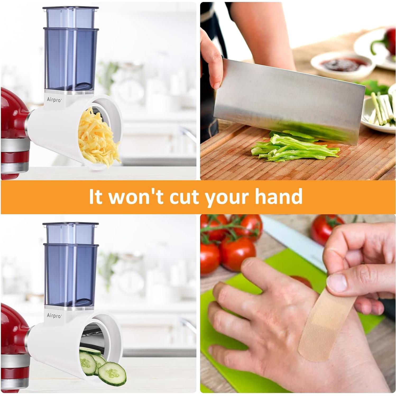 Rallador para Mezclador Kitchenaid Airpro, Acero Inoxidable