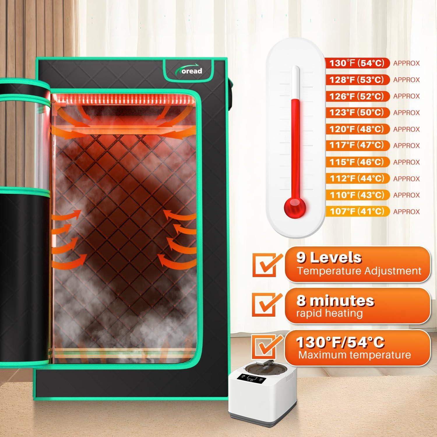 Sauna de Vapor Infrarroja TOREAD 3L 1200W Ajustable