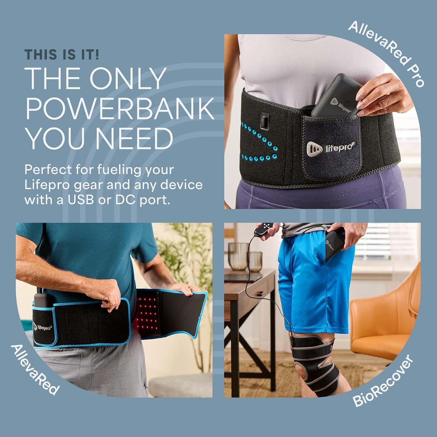 Powerbank LifePro 15000mAh USB 3.0 12V DC para Bienestar