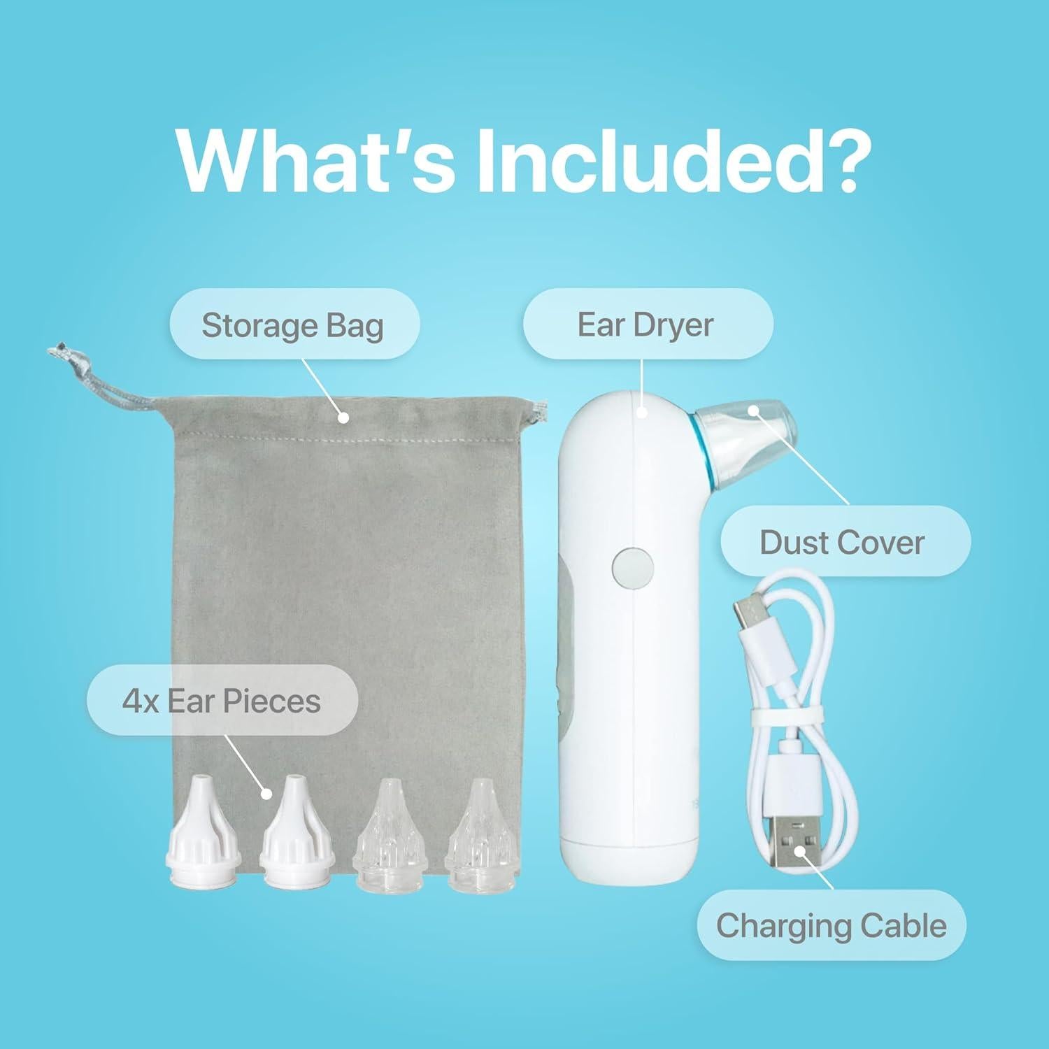 Secador de Oídos Whisper con Terapia de Luz Roja - Compacto y Efectivo