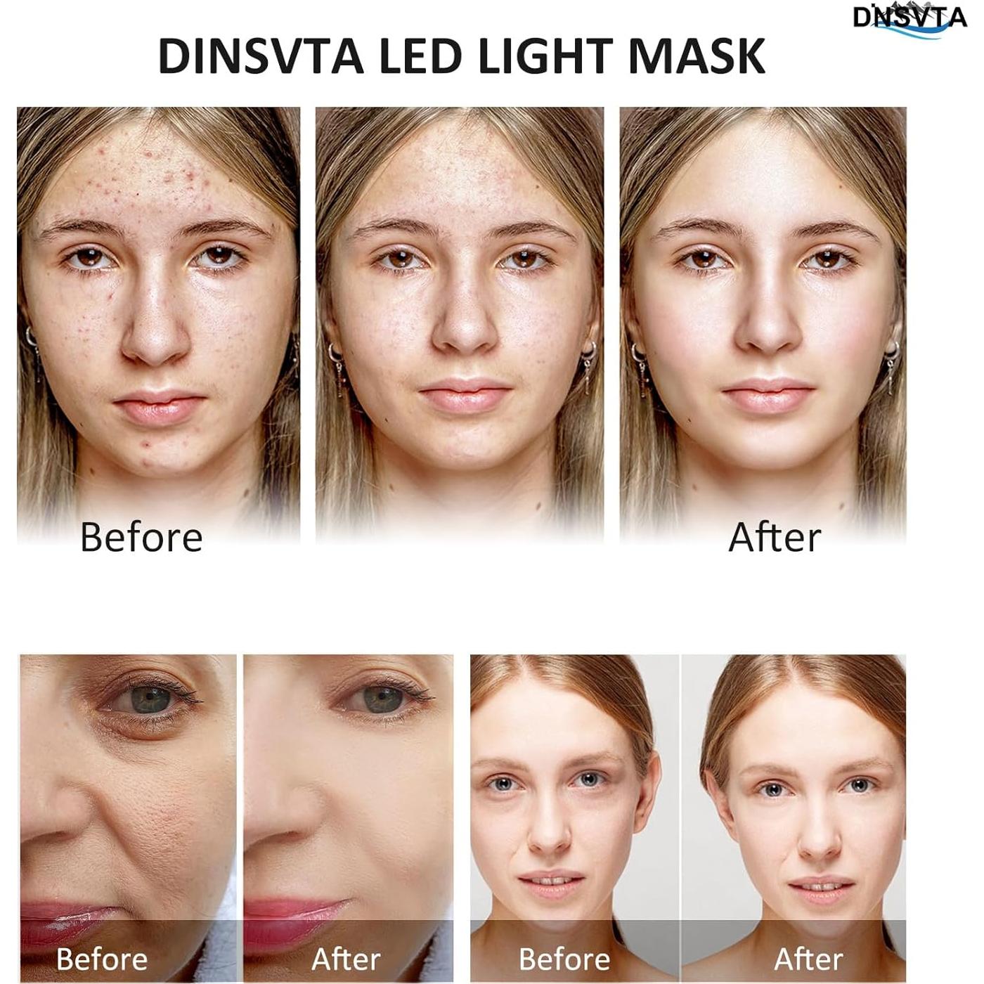 Máscara de Terapia de Luz LED 7 Colores Recargable para Piel