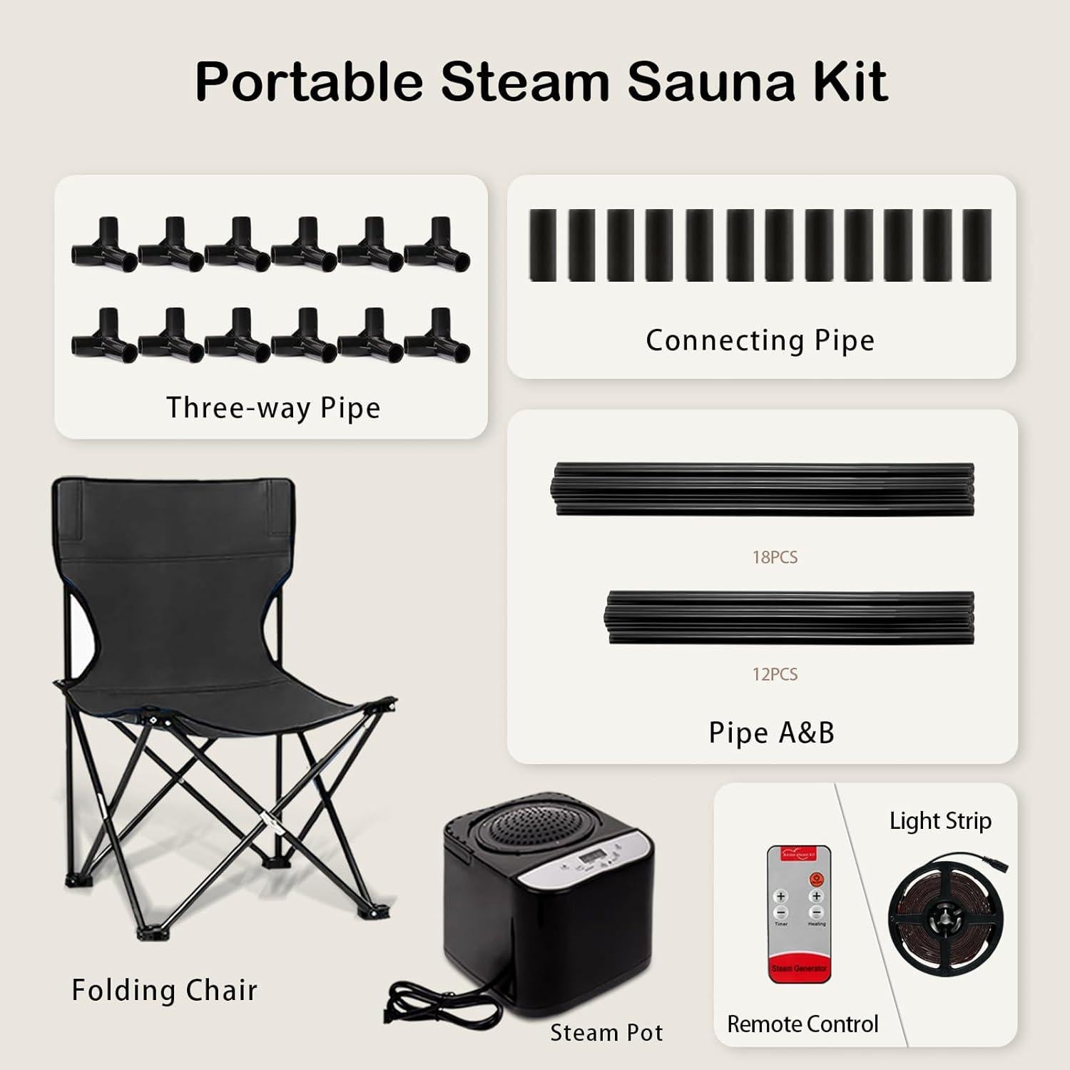 Sauna Portátil PEEKO XL Hexagonal 190 cm 1500W 4L