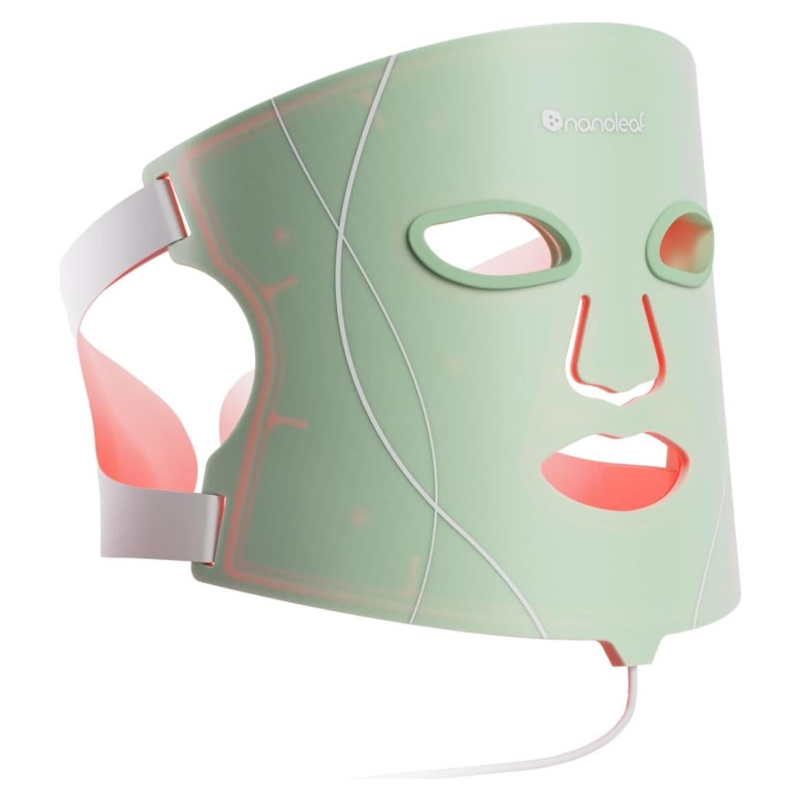 Nanoleaf FDA-Cleared LED Face Mask with 7 Light Therapy Modes - Professional Red, Blue & NIR Light Treatment Device for Wrinkles, Acne & Skin Rejuvenation - 432 LEDs, Rechargeable
