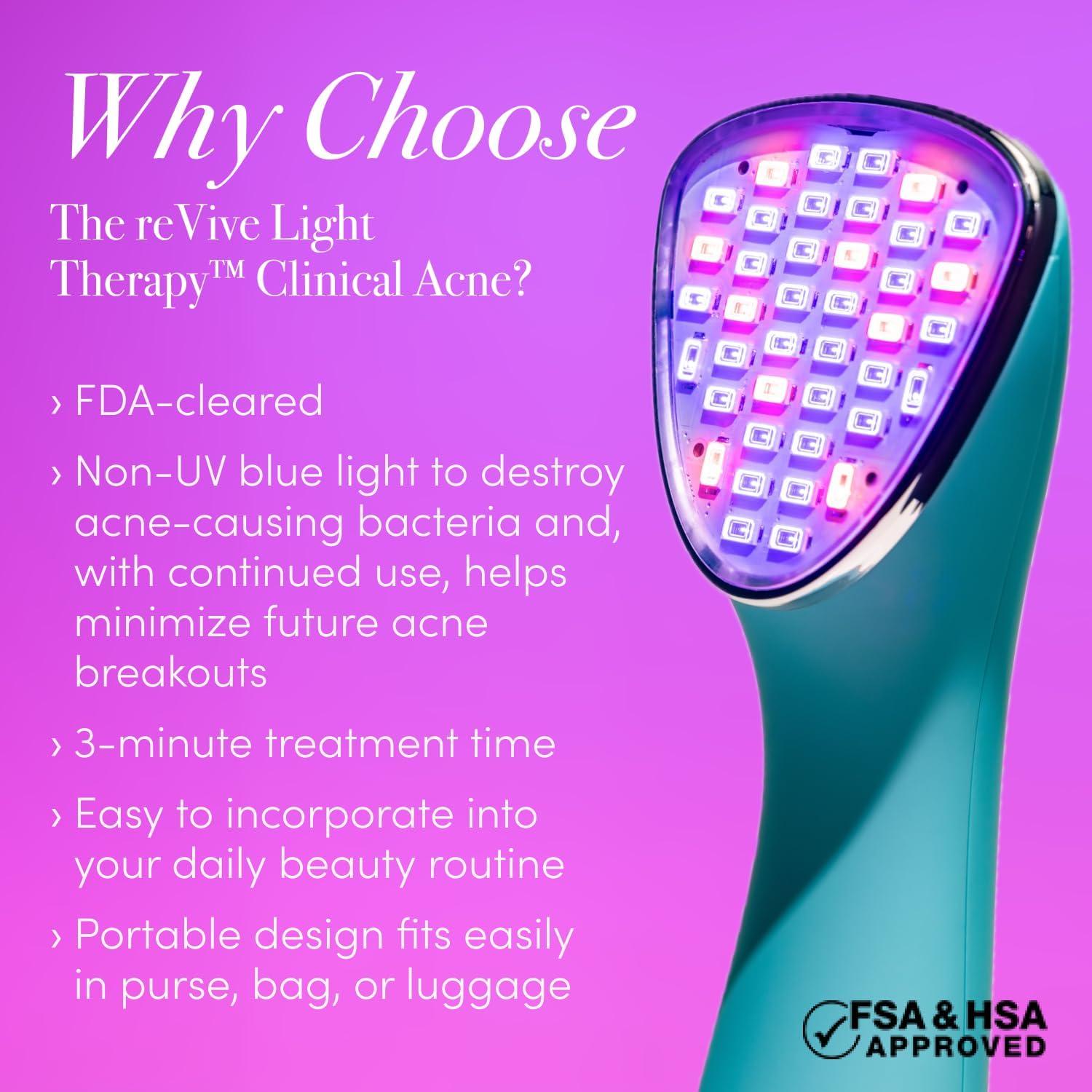 reVive Terapia de Luz Azul para Acné Facial - Dispositivo LED