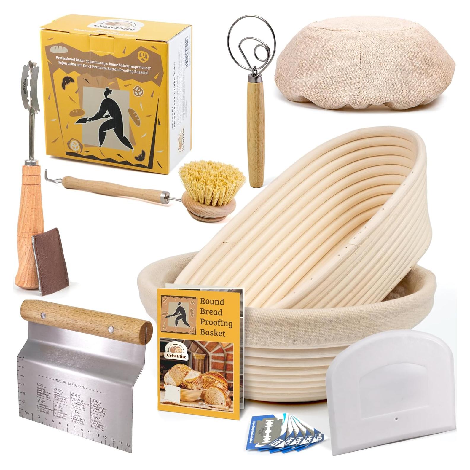 Kit Hornear Pan CRISS ELITE 2 Canastas Banneton 22.86 y 25.4 cm