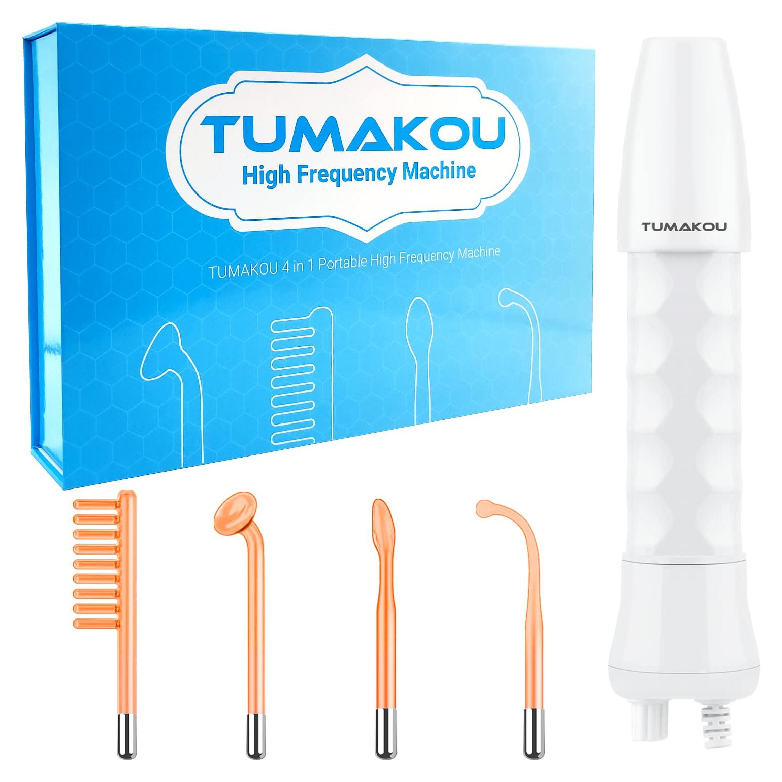 Máquina Facial de Alta Frecuencia TUMAKOU Portátil 4 Tubos