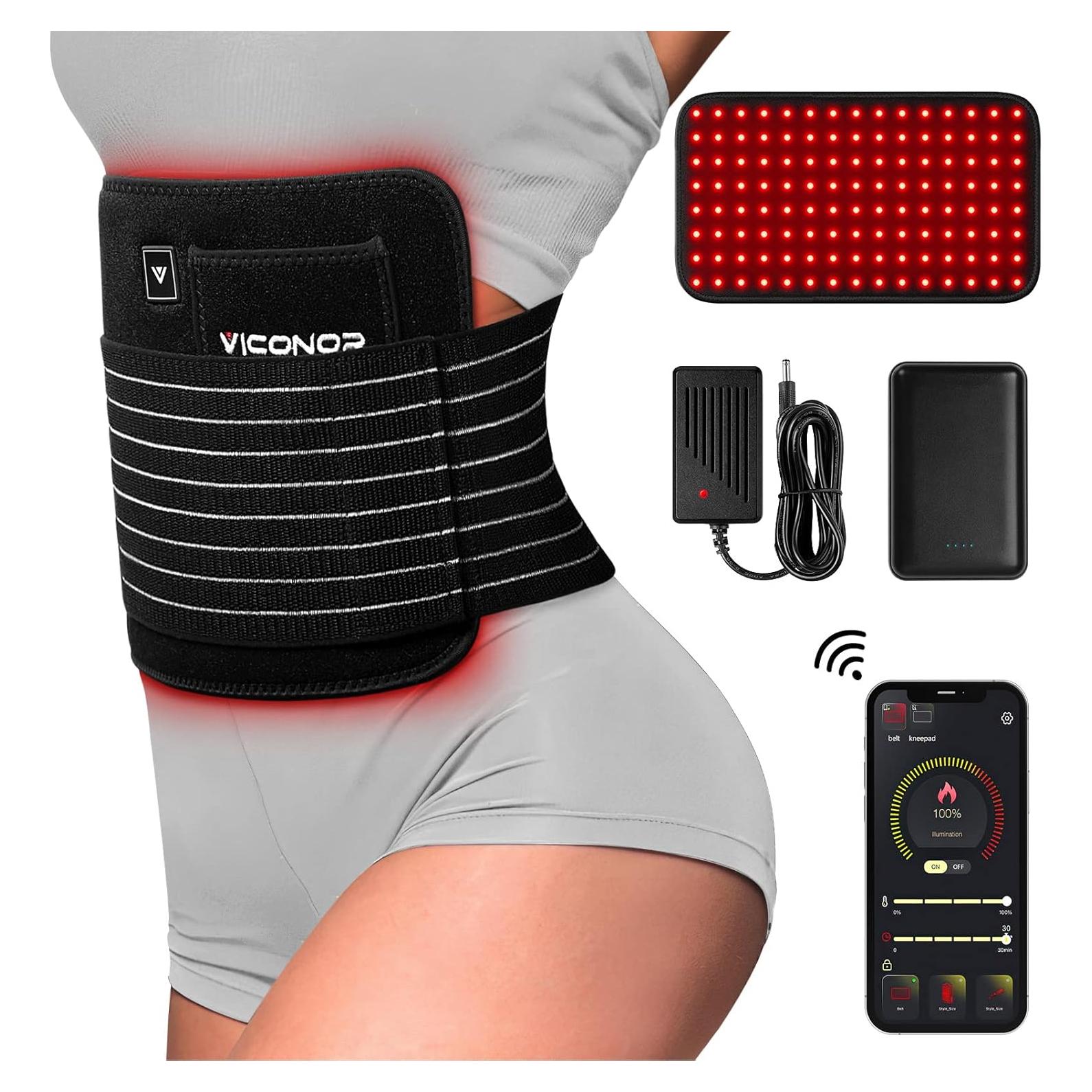 Cinturón de Luz Roja Viconor Control APP Doble Potencia Grande